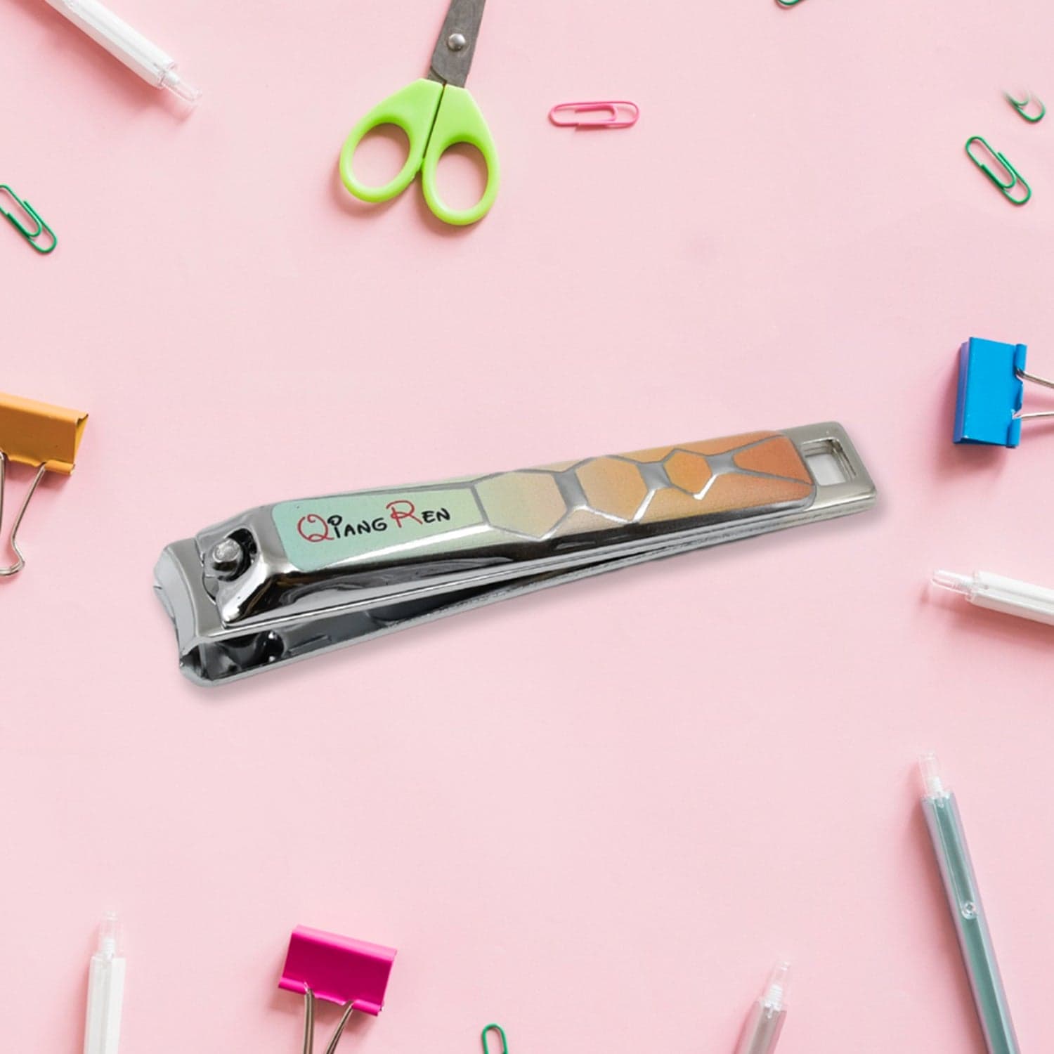 Stainless Steel Folding Portable Large Nail Clippers with Nail File (1 Pc / Mix Design) thumbnail 6