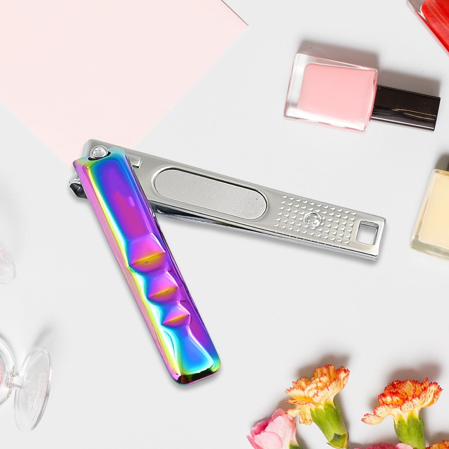 Stainless Steel Folding Portable Large Nail Clippers with Nail File (1 Pc / Mix Design) thumbnail 7