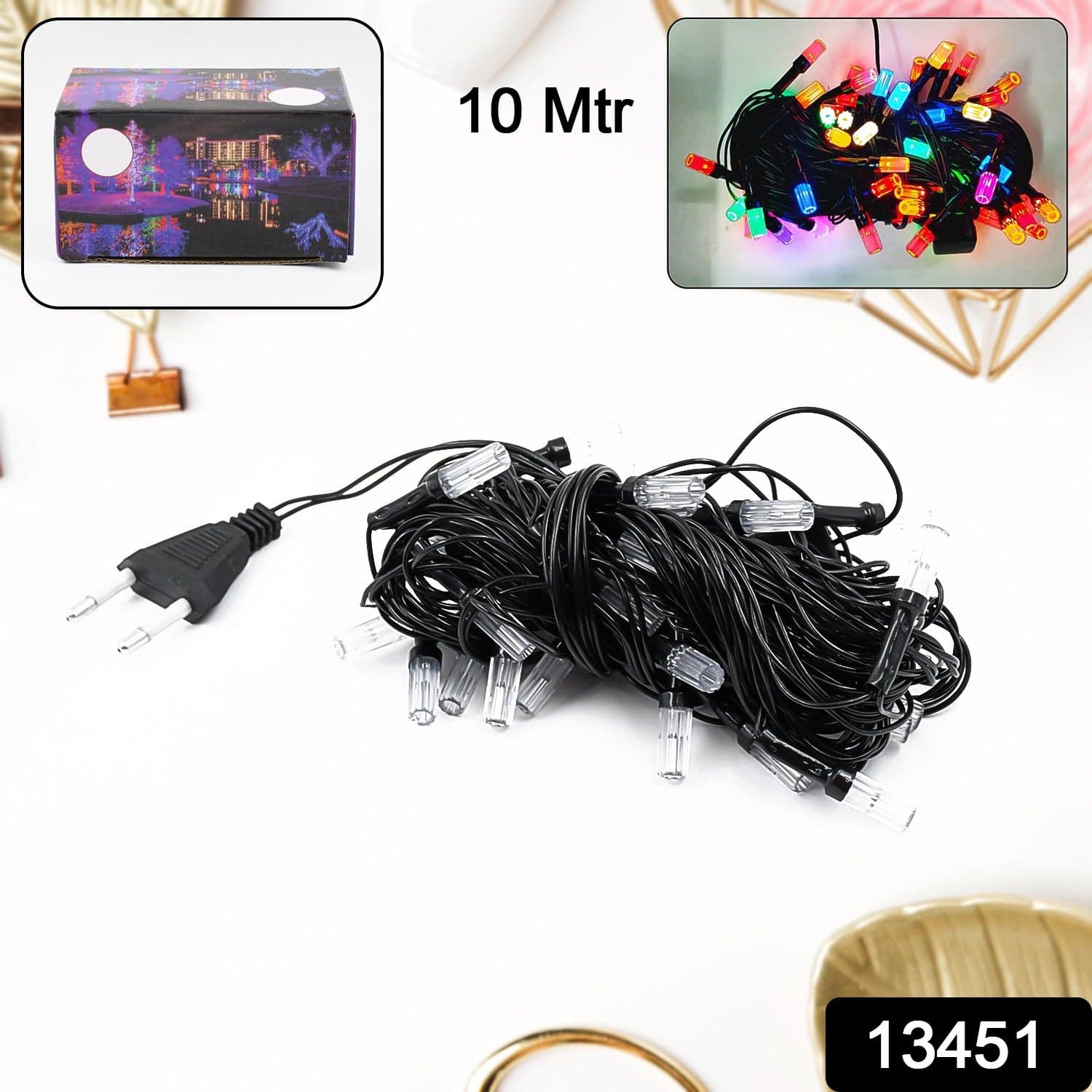 Home Decoration Diwali & Wedding LED String Light (36L 10 Mtr) thumbnail 2