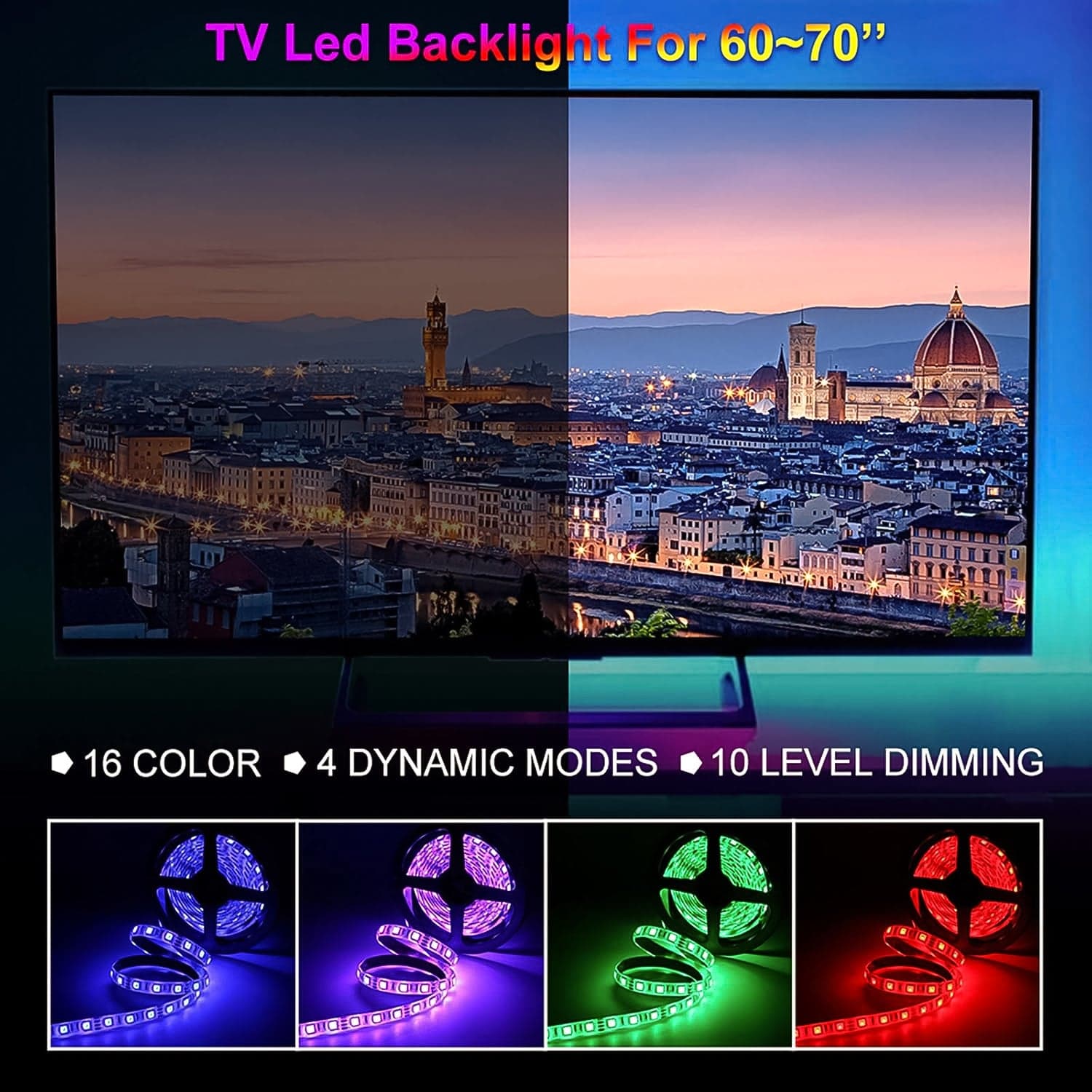3M RGB LED Strip Lights, LED Mood Lights (1 Set) thumbnail 5