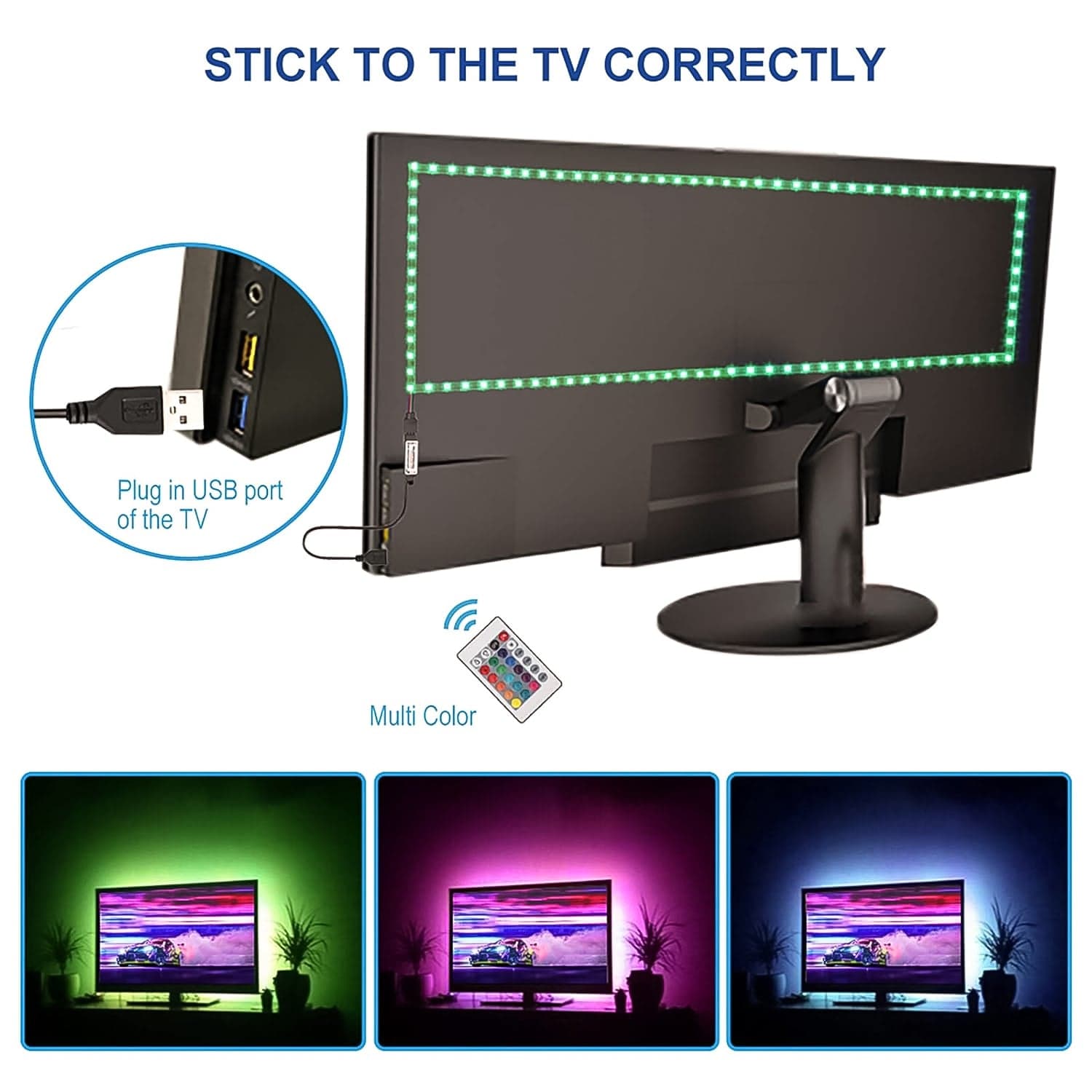3M RGB LED Strip Lights, LED Mood Lights (1 Set) thumbnail 6