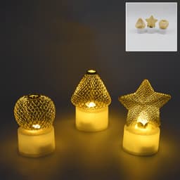 Flameless And Smokeless Decorative Candles Acrylic Led Tea Light Candle For Gifting