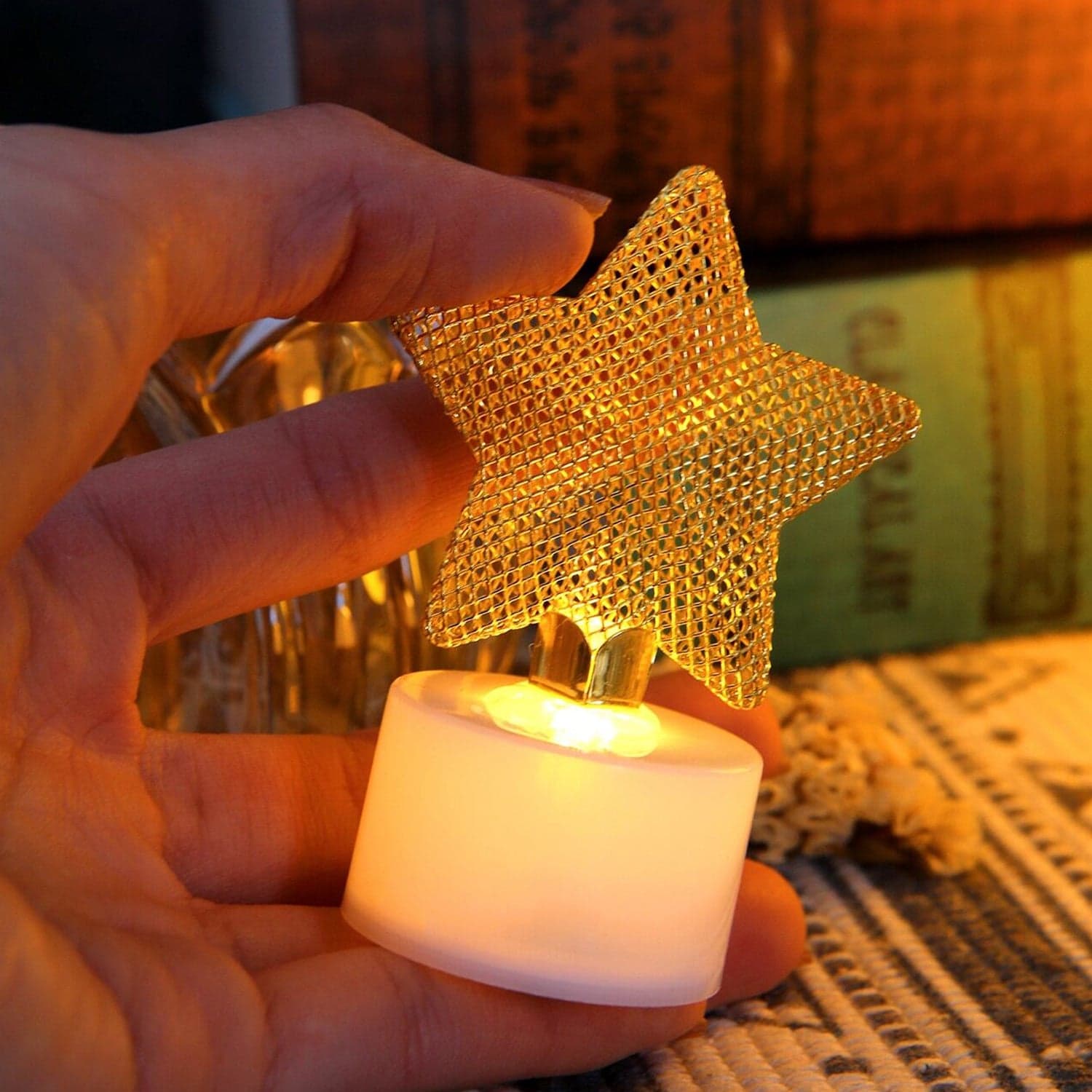 Flameless And Smokeless Decorative Candles Acrylic Led Tea Light Candle For Gifting thumbnail 5