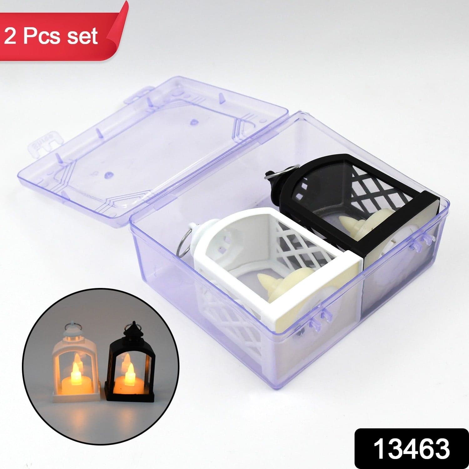 Smokeless Led Light Lantern Lamp, Diwali (2 Pc) thumbnail 2