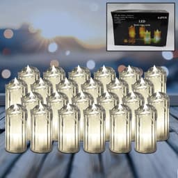 24 Pc Flameless And Smokeless Decorative Melting Candles Led Tea Light Candle Flickering Electronic Candle ID-13468