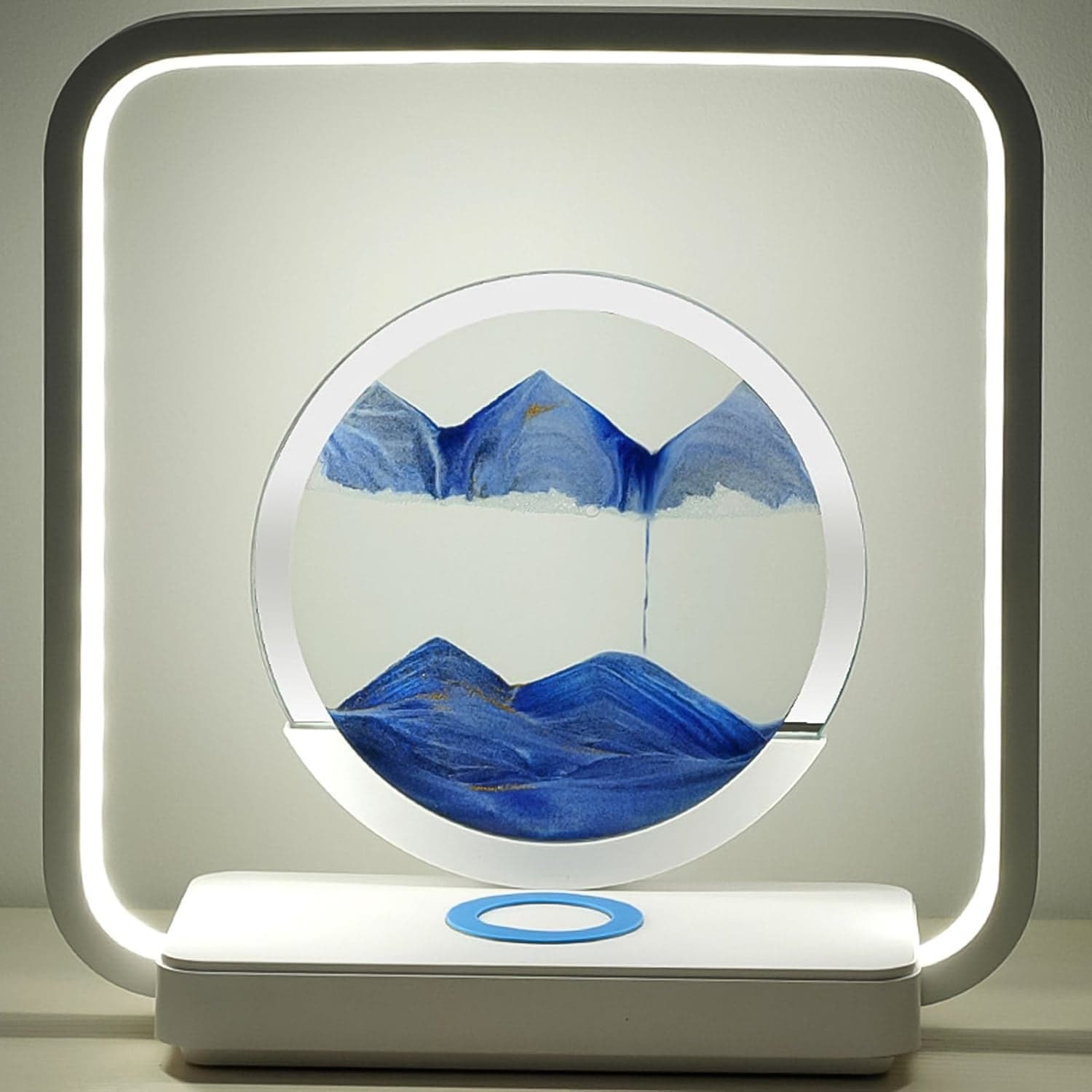 13477 3D Wireless Charging LED Light USB Quicksand Painting Lamp for Bedroom thumbnail 1