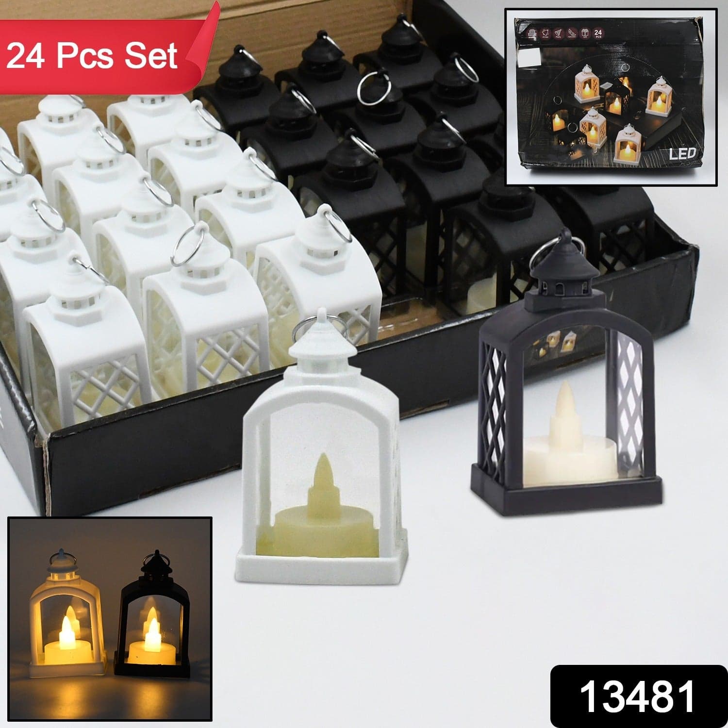 Smokeless Led Light Lantern Lamp, Diwali (24 Pcs Set) thumbnail 2