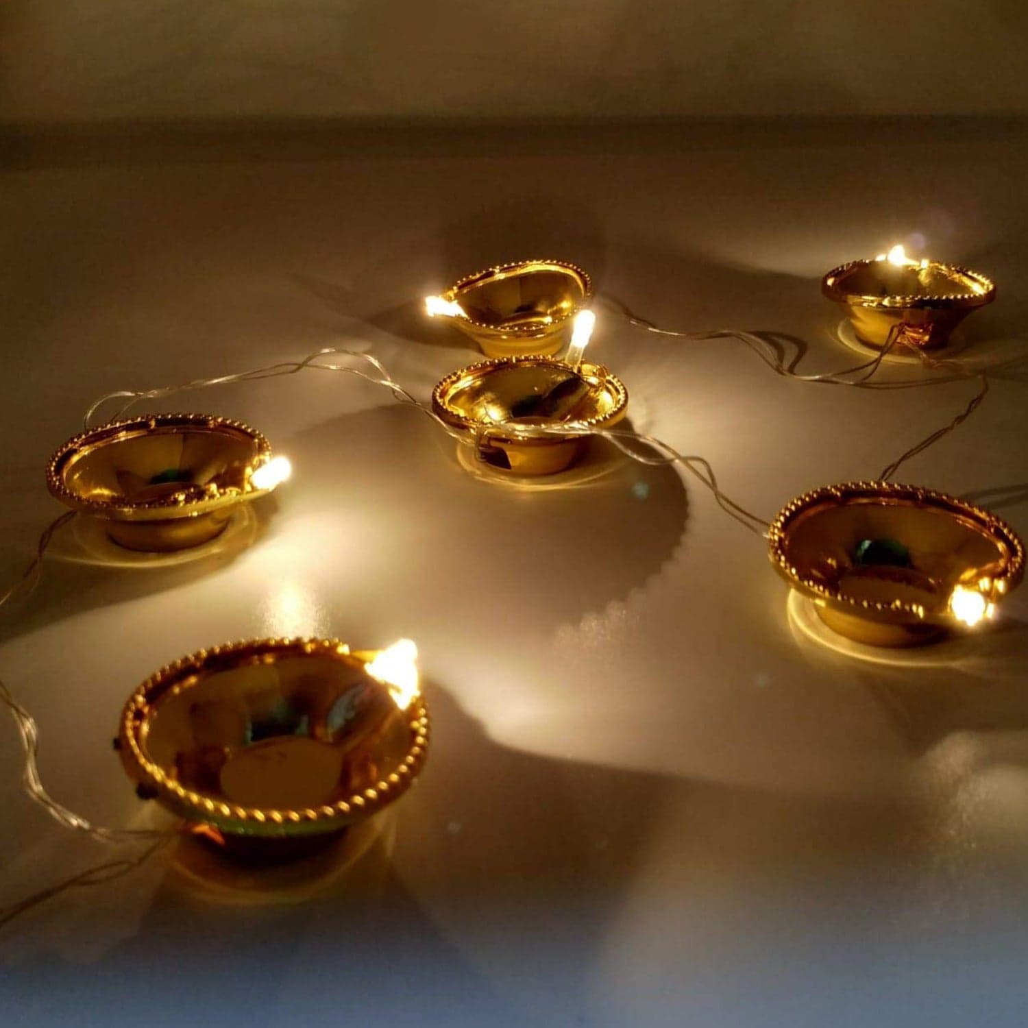 LED Diya Series Light, Fairy Lights for Diwali Decoration (16 Diya) thumbnail 6