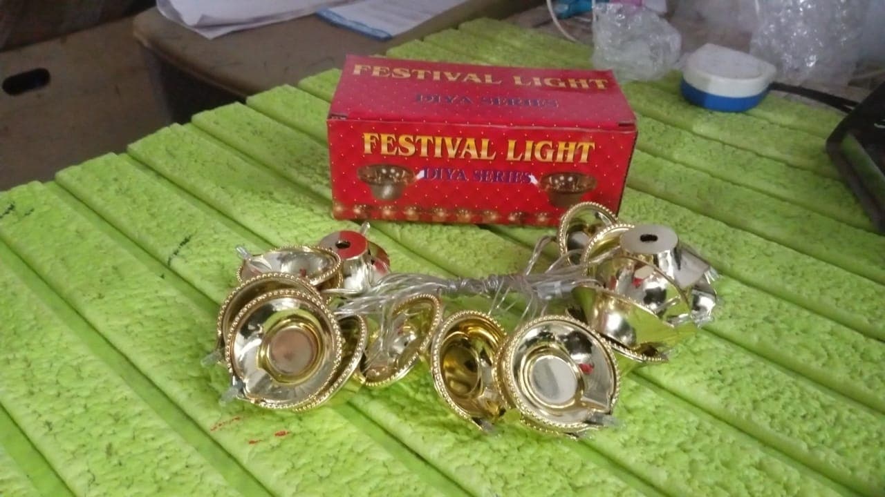 LED Diya Series Light, Fairy Lights for Diwali Decoration (16 Diya) thumbnail 7