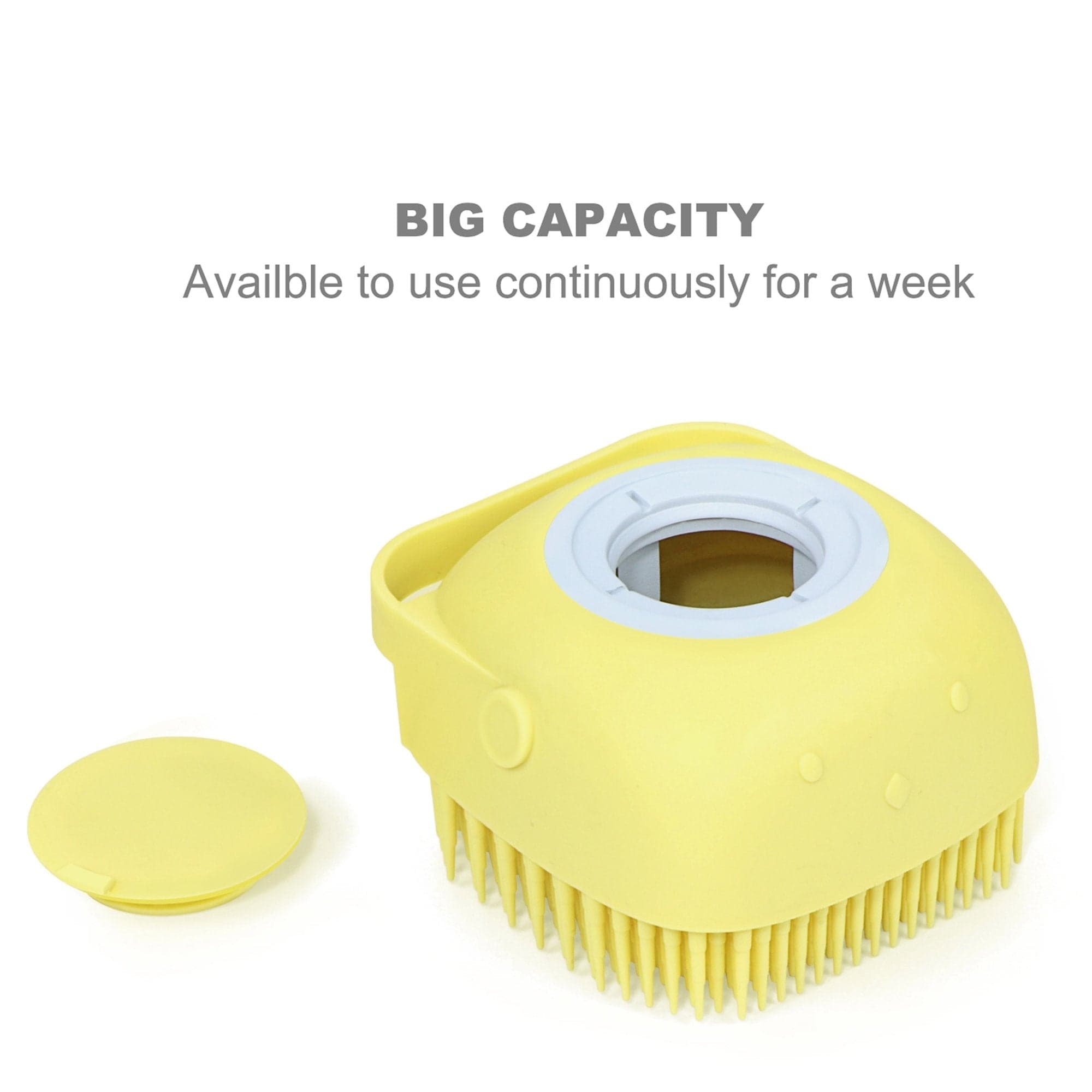 SILICONE MASSAGE BATH BODY BRUSH WITH SHAMPOO DISPENSER, SCRUBBER thumbnail 5