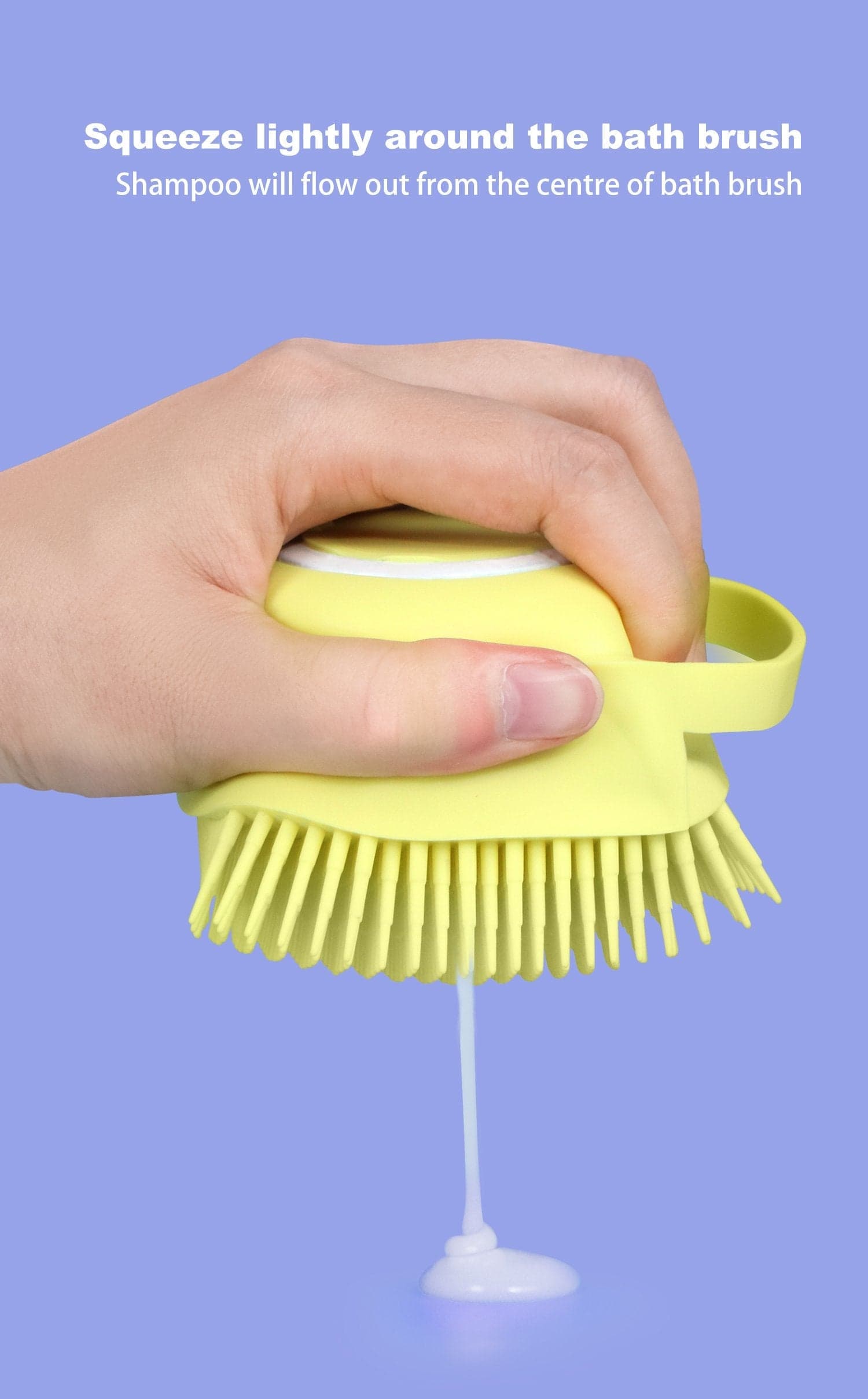 SILICONE MASSAGE BATH BODY BRUSH WITH SHAMPOO DISPENSER, SCRUBBER thumbnail 6