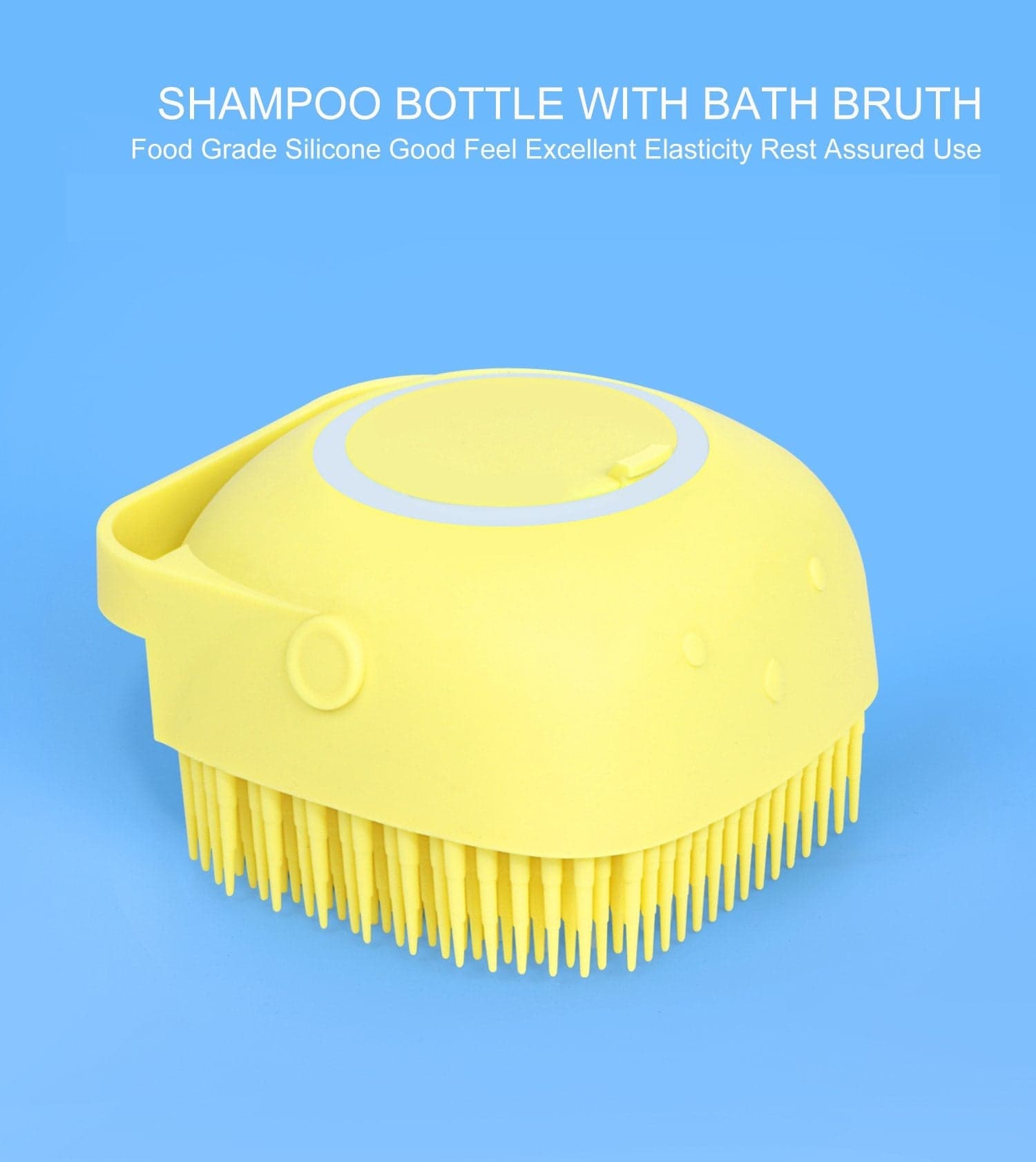 SILICONE MASSAGE BATH BODY BRUSH WITH SHAMPOO DISPENSER, SCRUBBER thumbnail 8