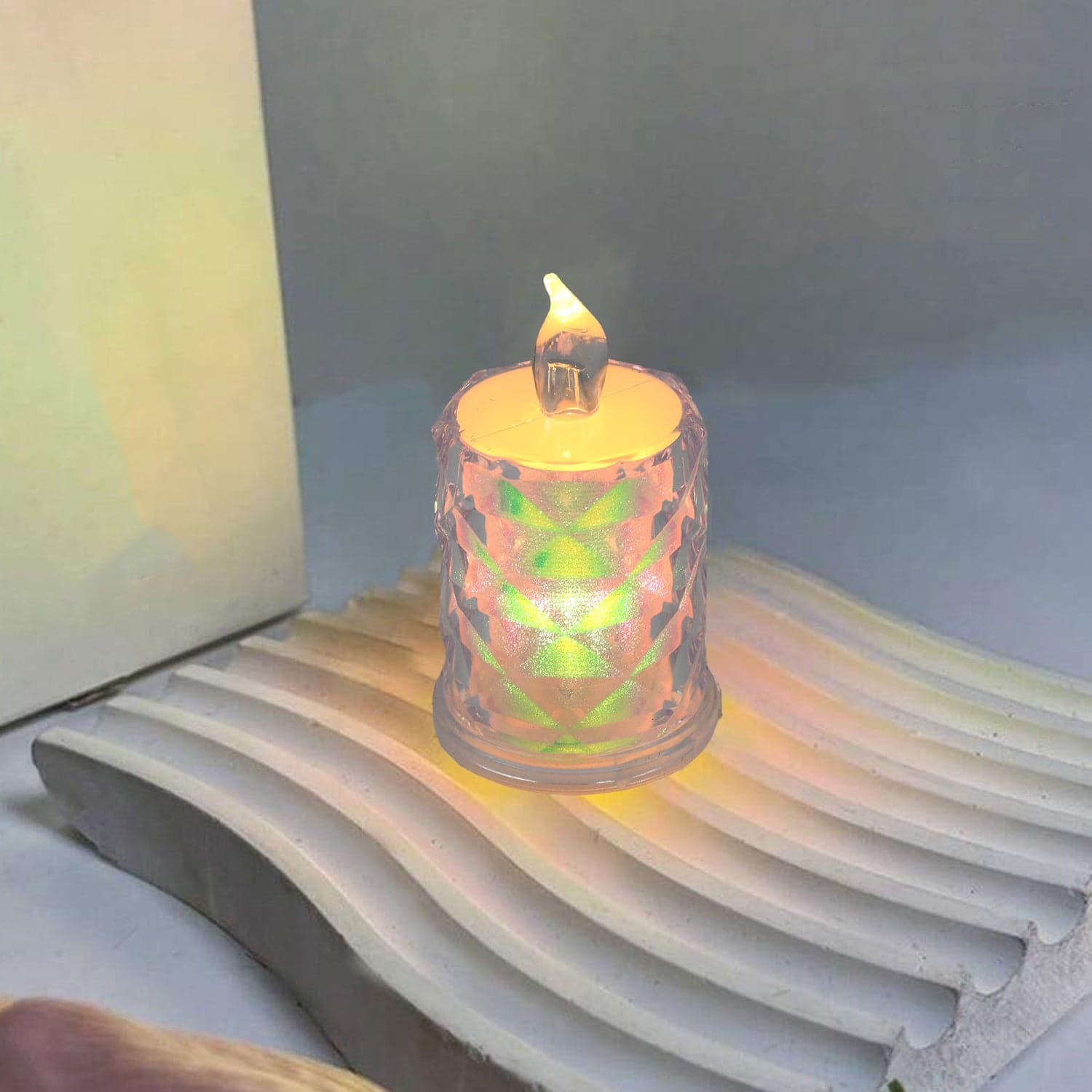 4 Pc Flameless and Smokeless Decorative Melting Candles LED Tea Light, Diwali thumbnail 3