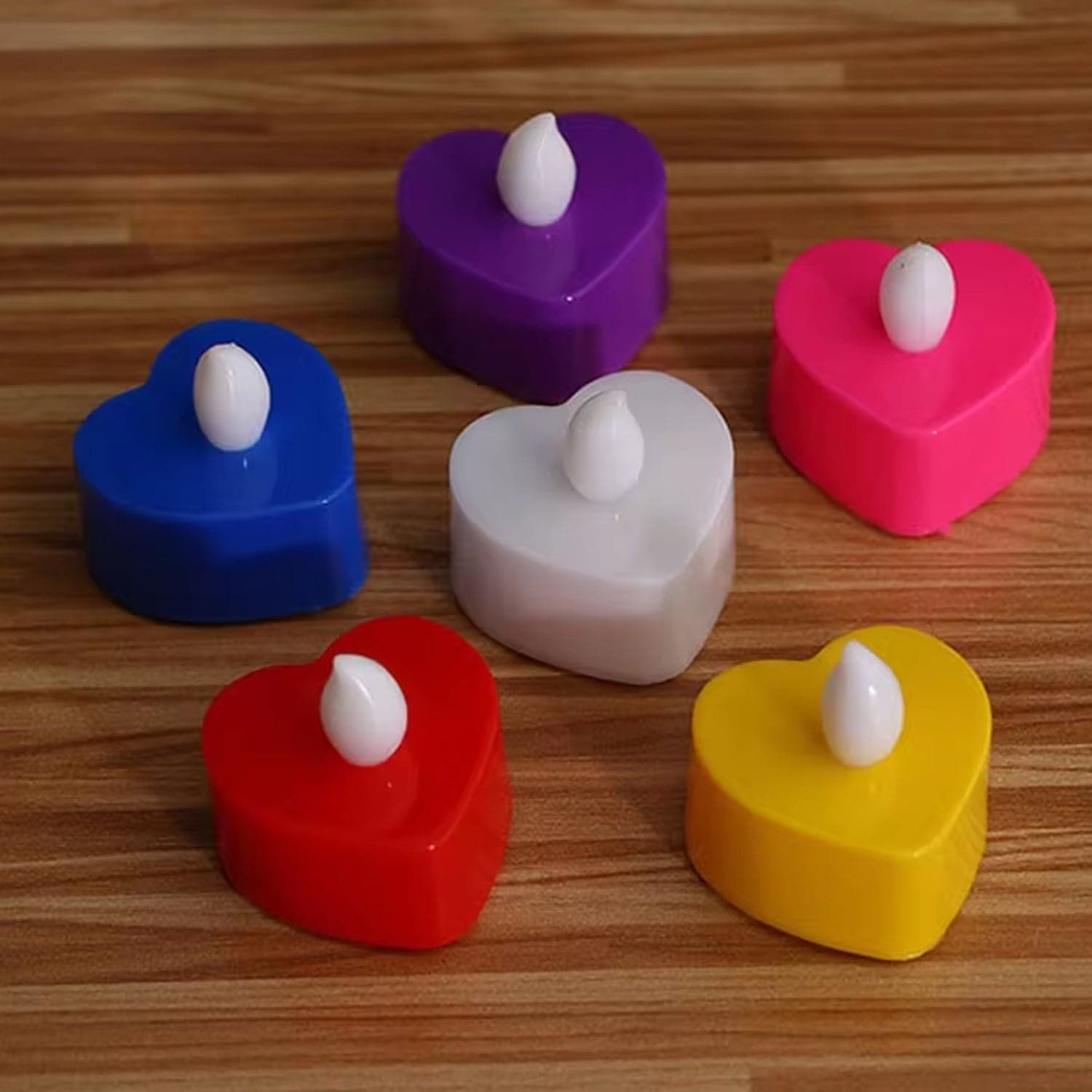 LED Tealights, Smokeless Plastic Decorative Candles, Diwali (Pack Of 6 / Multicolor) thumbnail 3