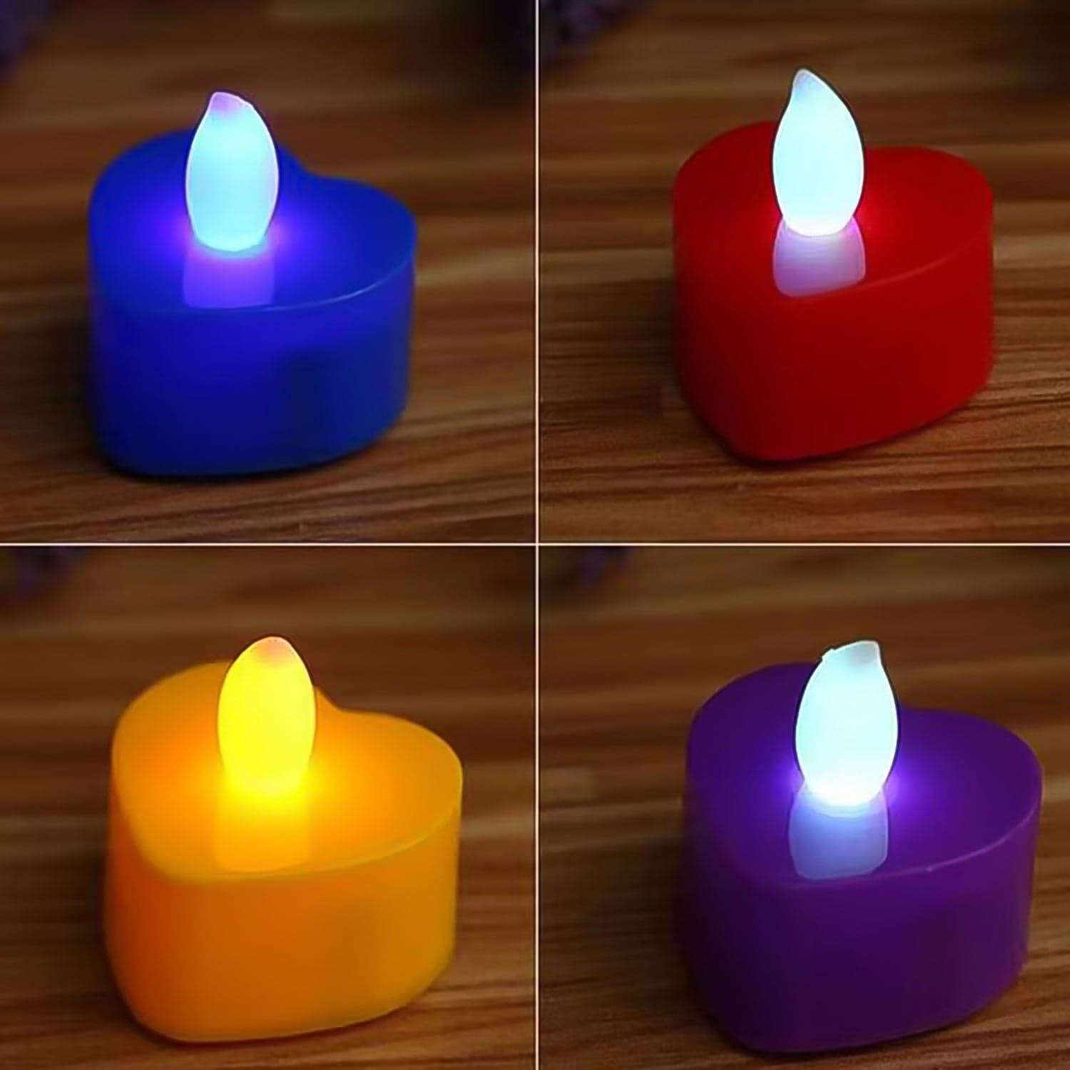 LED Tealights, Smokeless Plastic Decorative Candles, Diwali (Pack Of 6 / Multicolor) thumbnail 4