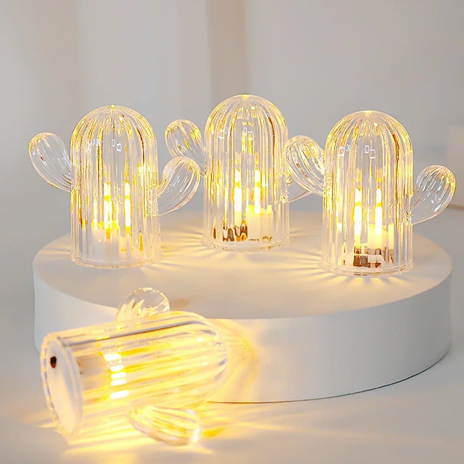 Cute Cactus LED Night Light (Cactus / 4 Pcs Set) thumbnail 1