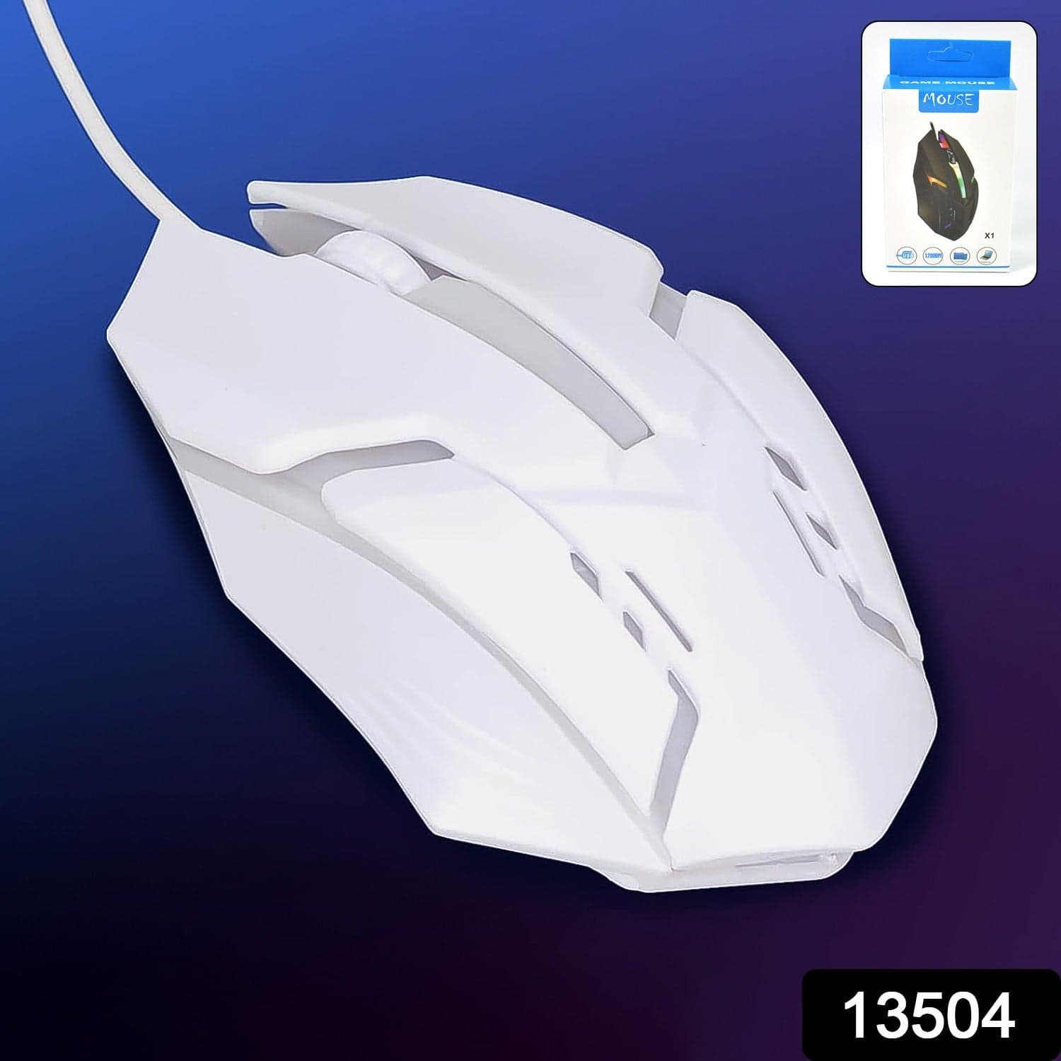 USB Wired Mouse, Gaming Mouse Colorful / Lighting Luminous (1 Pc / Wihte) thumbnail 2