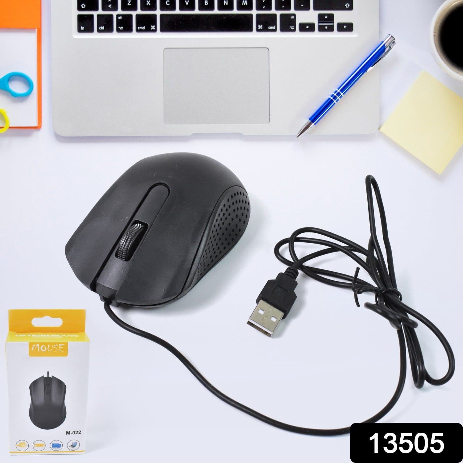 Computer / Laptop Wired Optical Mouse, M-022 (1 Pc) thumbnail 2