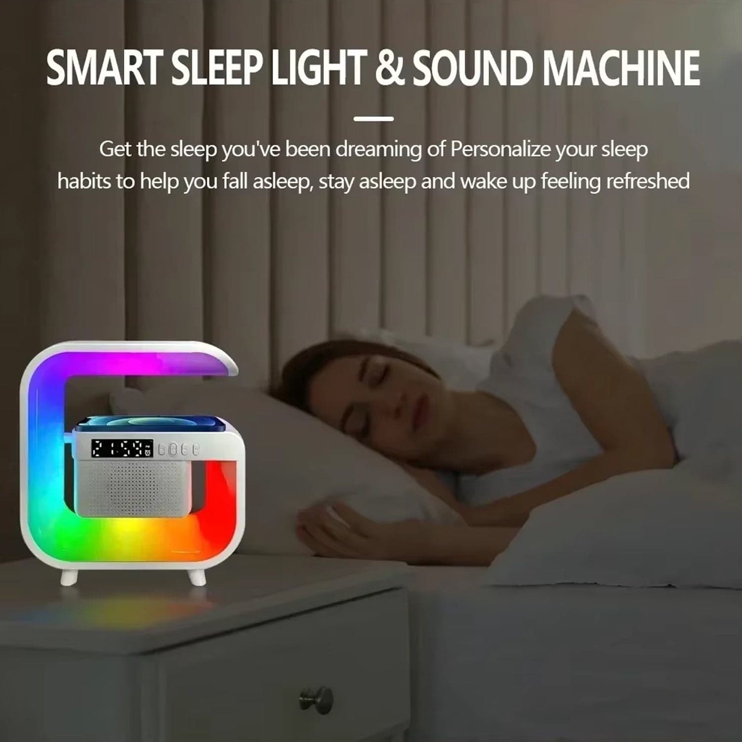 Multi-function Wireless Speaker Audio Desk Lamp Wireless Charger (1 Pc) thumbnail 3