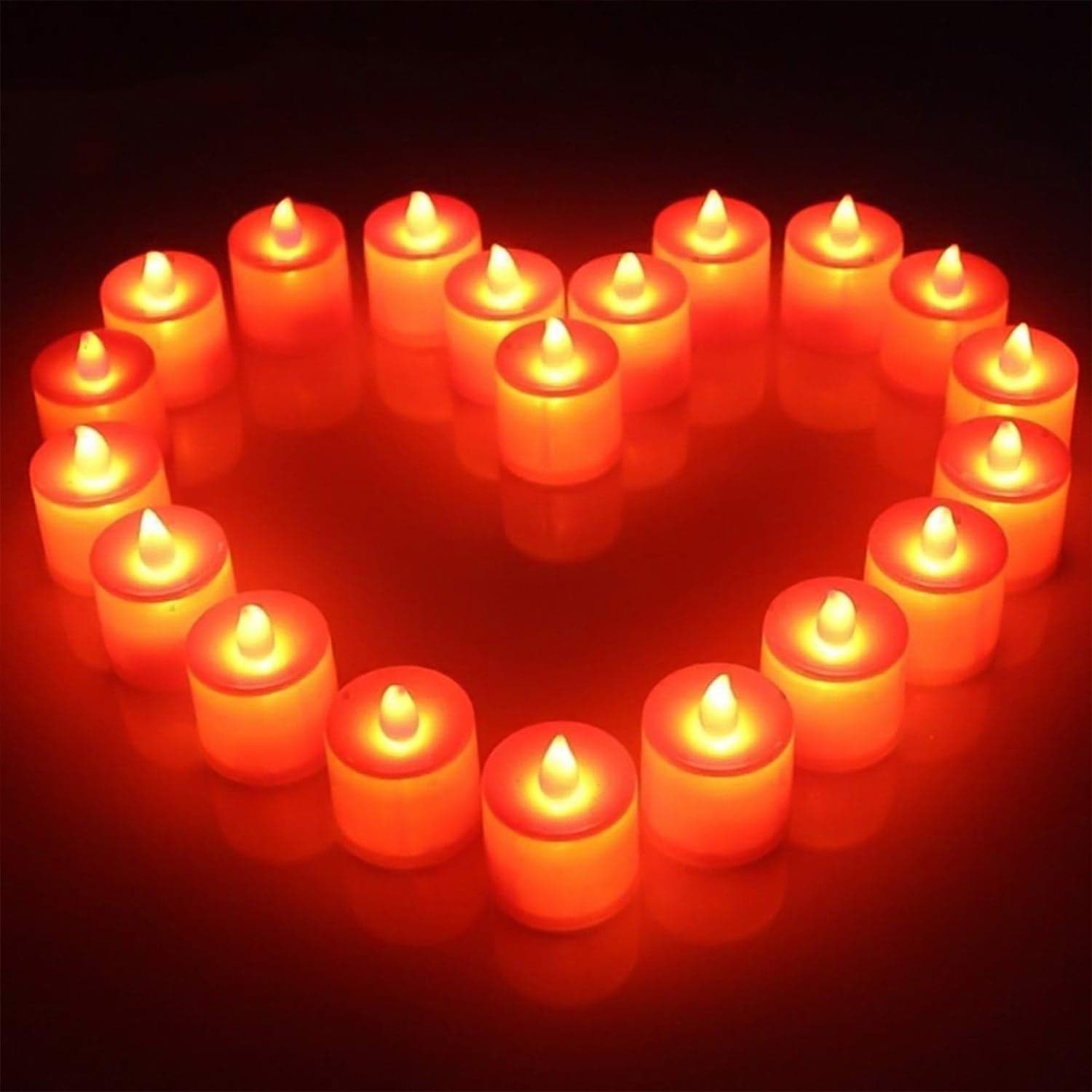 Electrical Candles Diya LED Tea Light, Diwali(1 Pc / Red) thumbnail 7