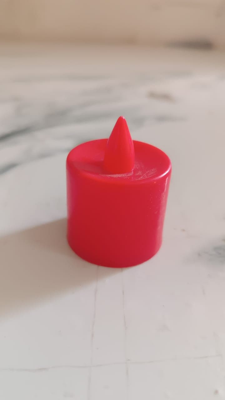 Electrical Candles Diya LED Tea Light, Diwali(1 Pc / Red) thumbnail 8