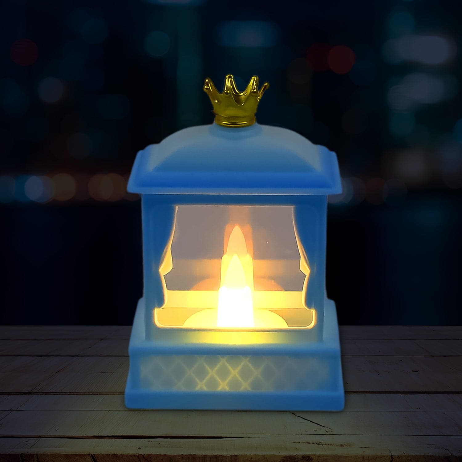 Acrylic Battery Operated Mini Square LED Lantern, Diwali (1Pc) thumbnail 1