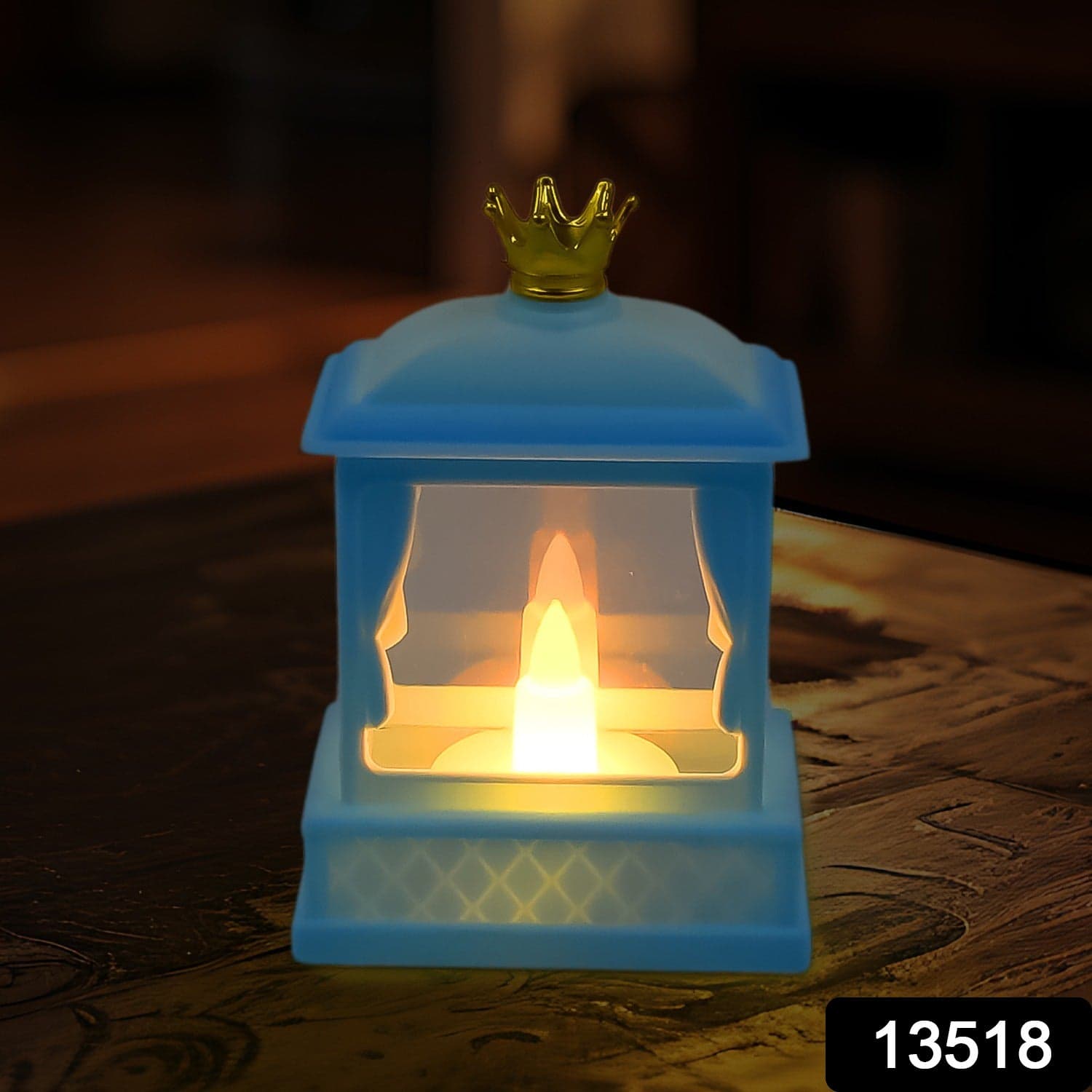 Acrylic Battery Operated Mini Square LED Lantern, Diwali (1Pc) thumbnail 2