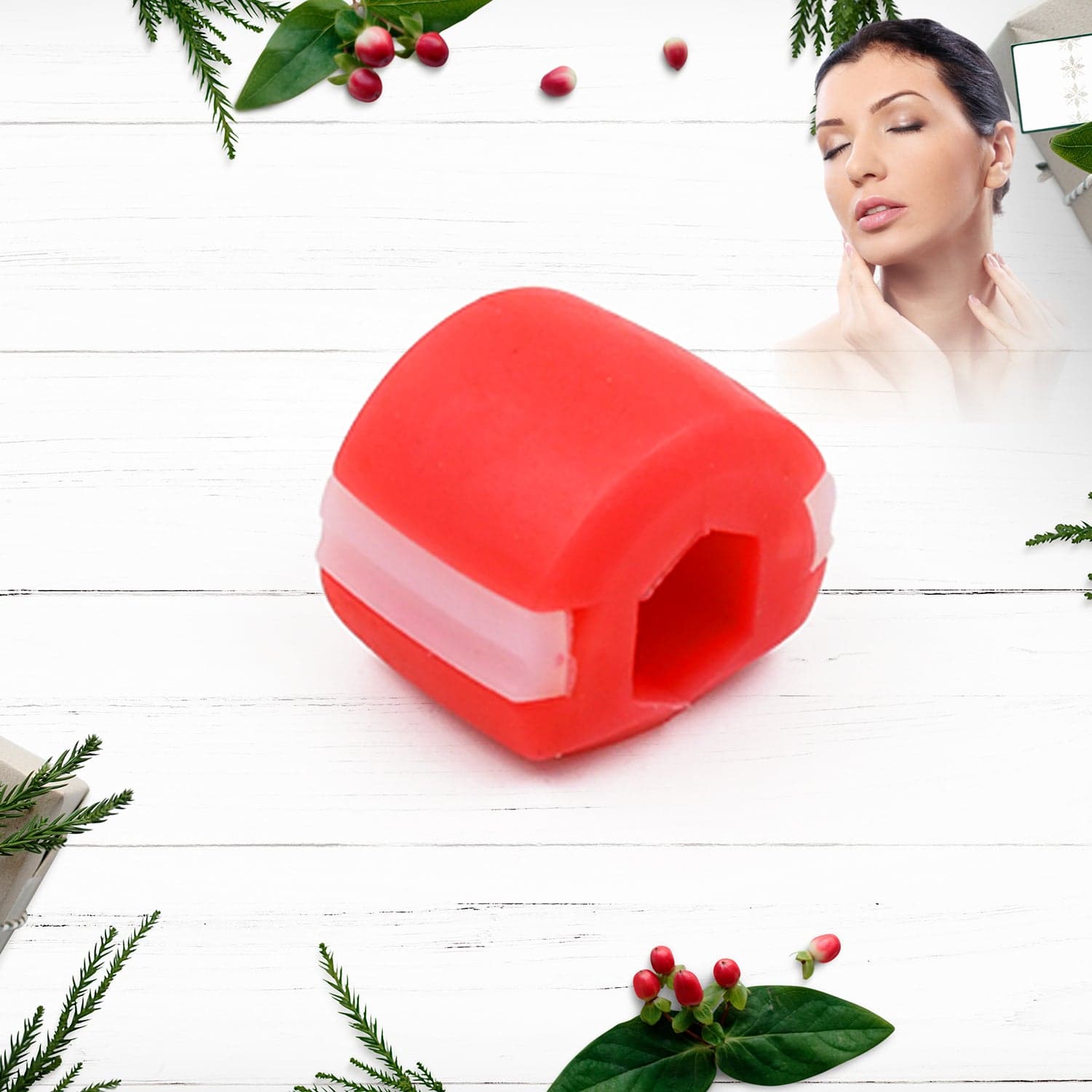 Cn Red Mouth Exerciser Used To Gain Sharp And Chiselled Mouth Easily And Fast. thumbnail 1