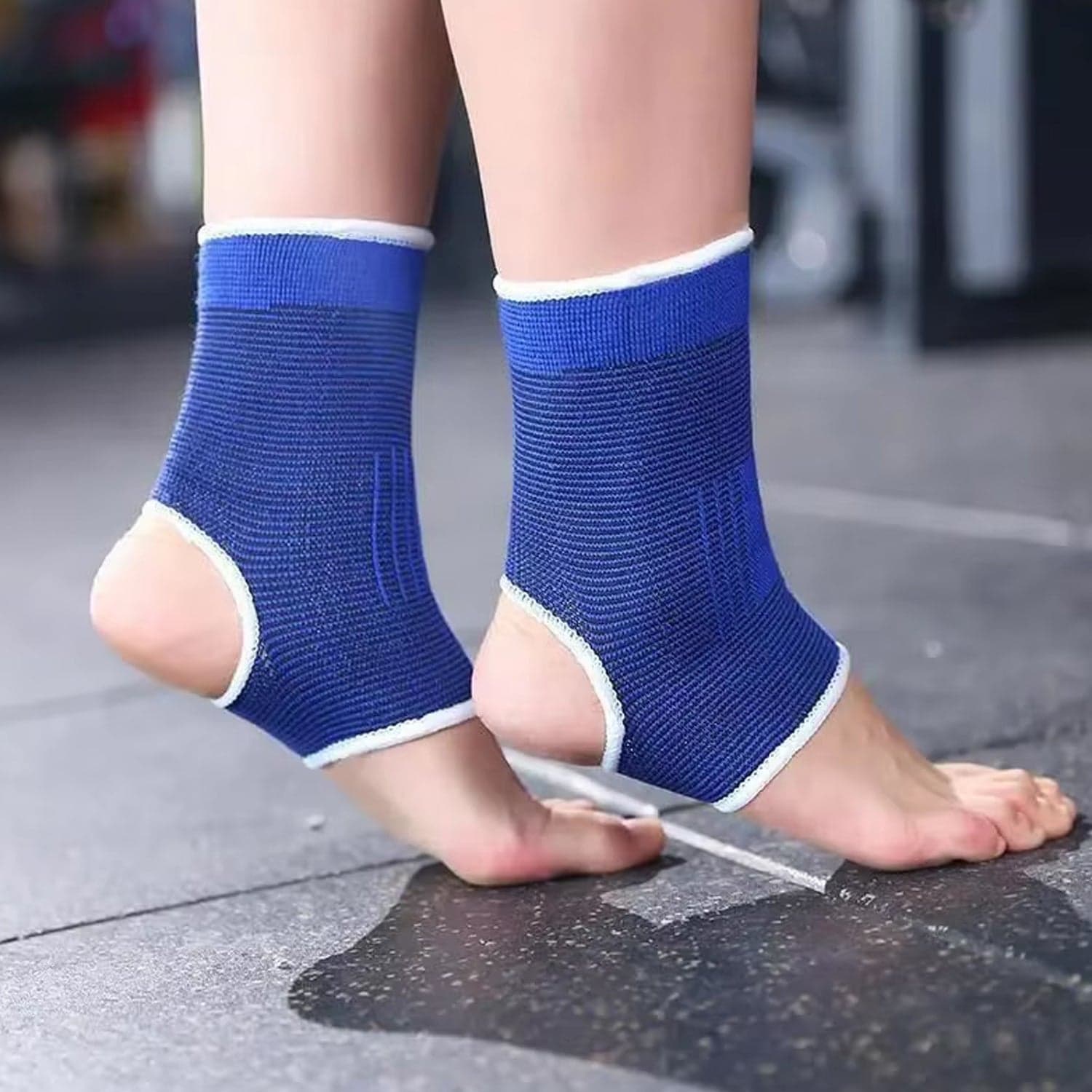 Adjustable Ankle Support Brace Cap Wrap Pad (1 Pair) thumbnail 6