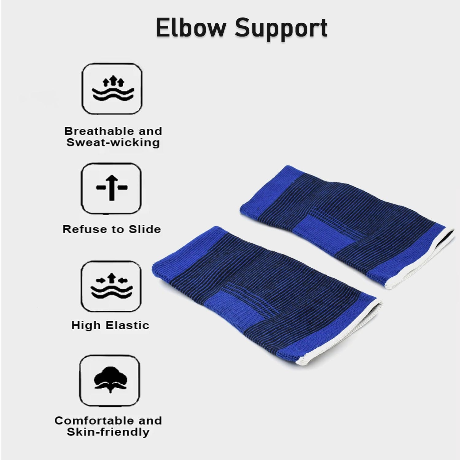 Adjustable Elbow Strap Compression Sleeves Supporter (1 Pair / With Card Packing) thumbnail 6