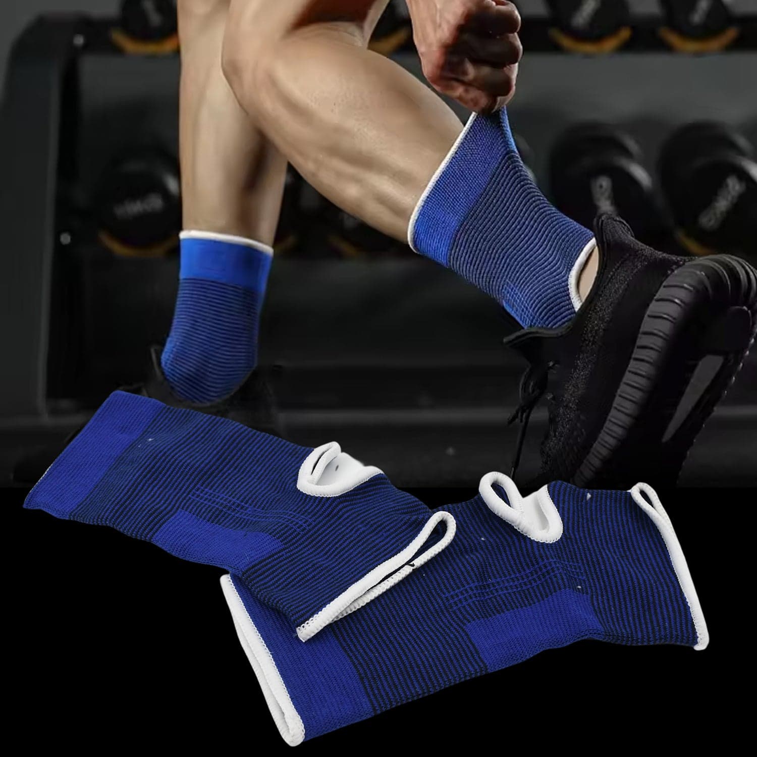 Ankle Support Brace Cap Wrap Pad (1 Pair / With Card Packing) thumbnail 5