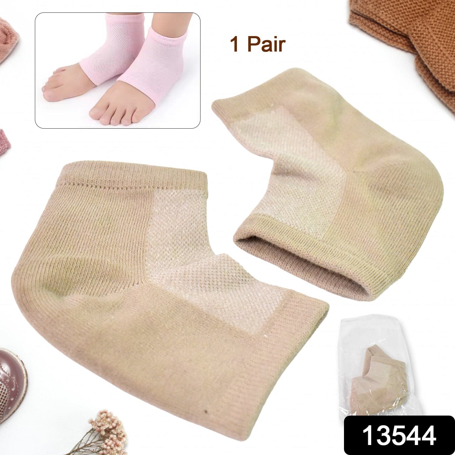 Heel Socks Overnight Heels While You Sleep (1 Pair / Mix Color) thumbnail 2