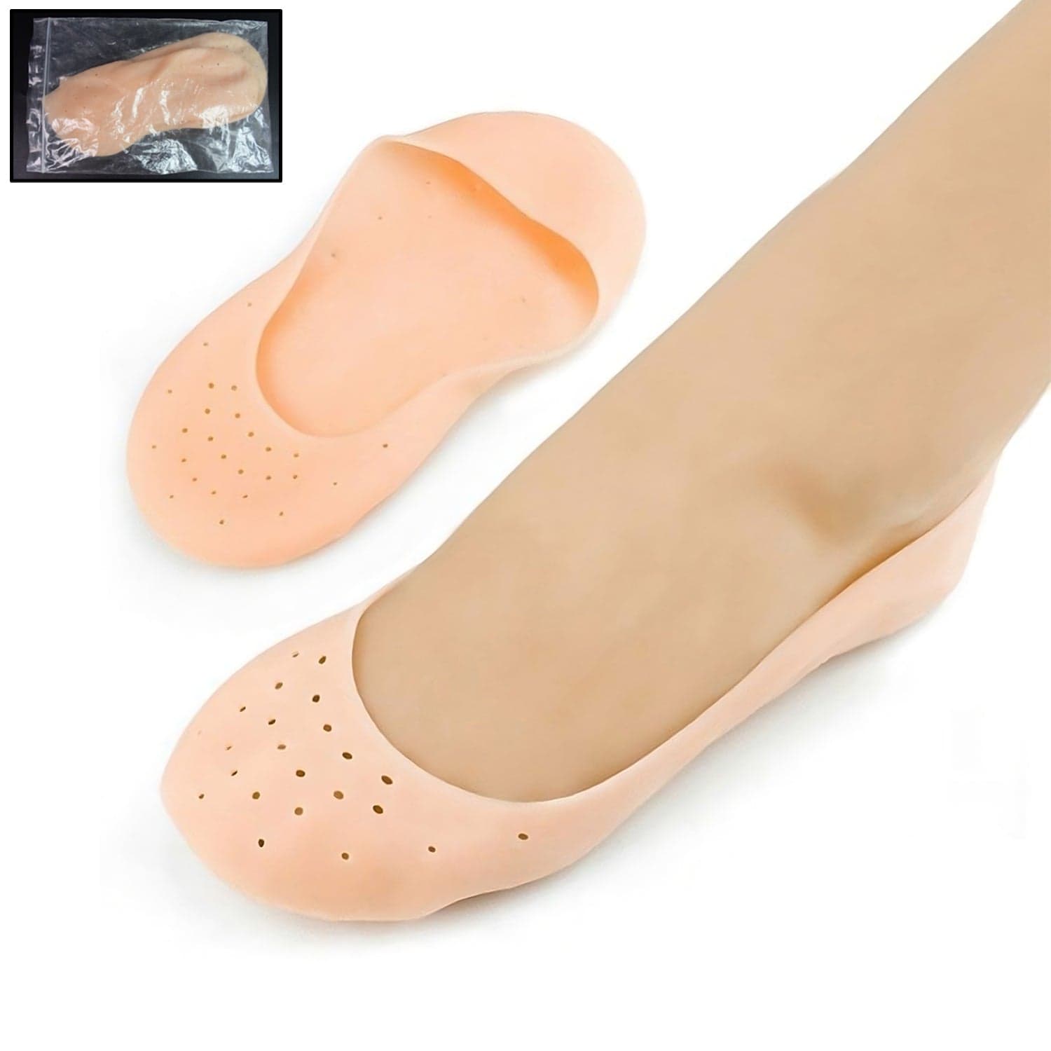 Anti-Crack Full Length Silicone Foot Protector Moisturizing Socks (1 Pair / Mix Size) thumbnail 1