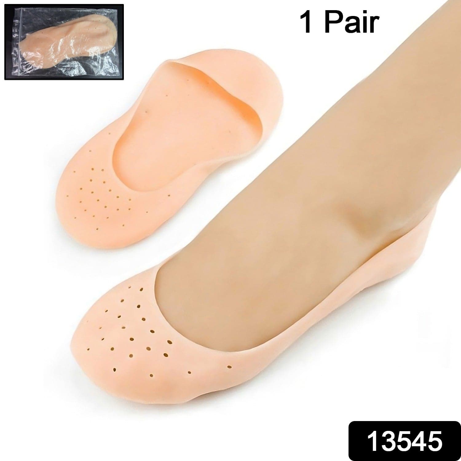 Anti-Crack Full Length Silicone Foot Protector Moisturizing Socks (1 Pair / Mix Size) thumbnail 2