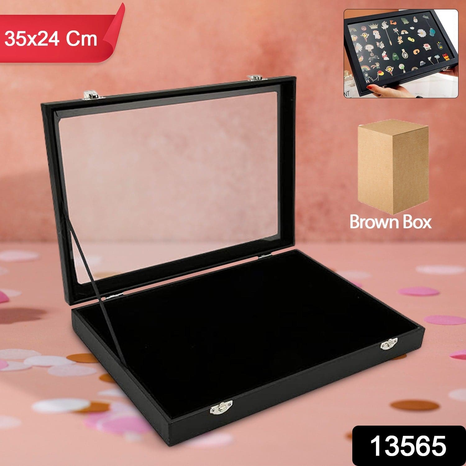 Ring Holder Organizer Box, Jewelry Ring Display Case (35x24 CM) thumbnail 2
