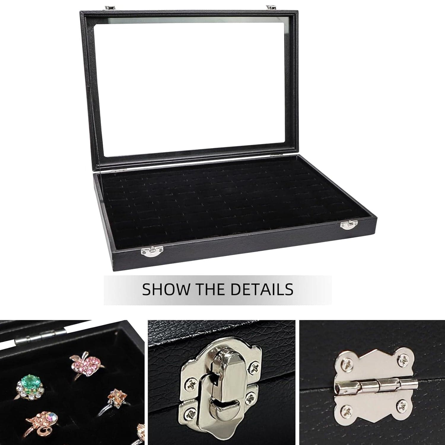 Ring Holder Organizer Box, Jewelry Ring Display Case (35x24 CM) thumbnail 5