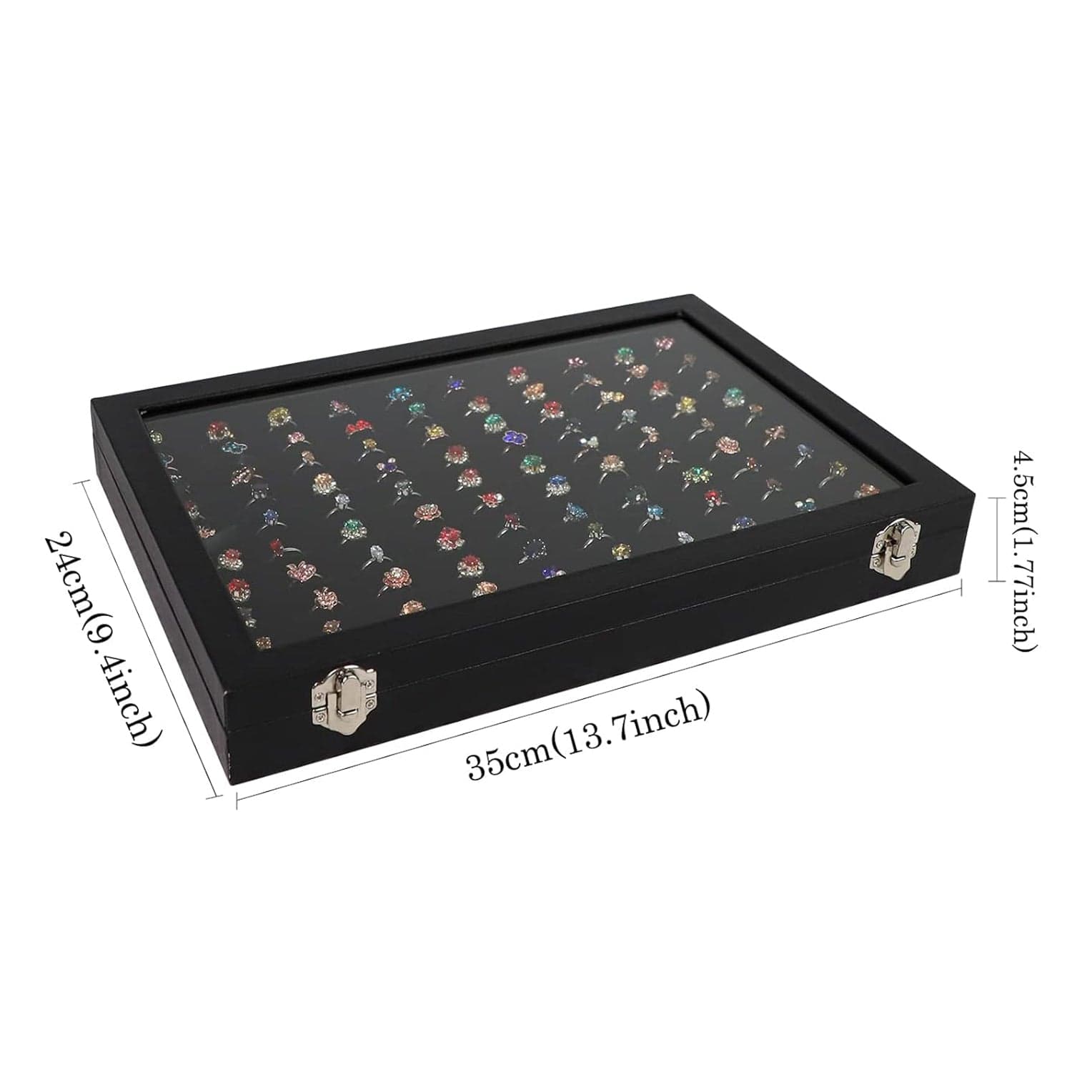 Ring Holder Organizer Box, Jewelry Ring Display Case (35x24 CM) thumbnail 6