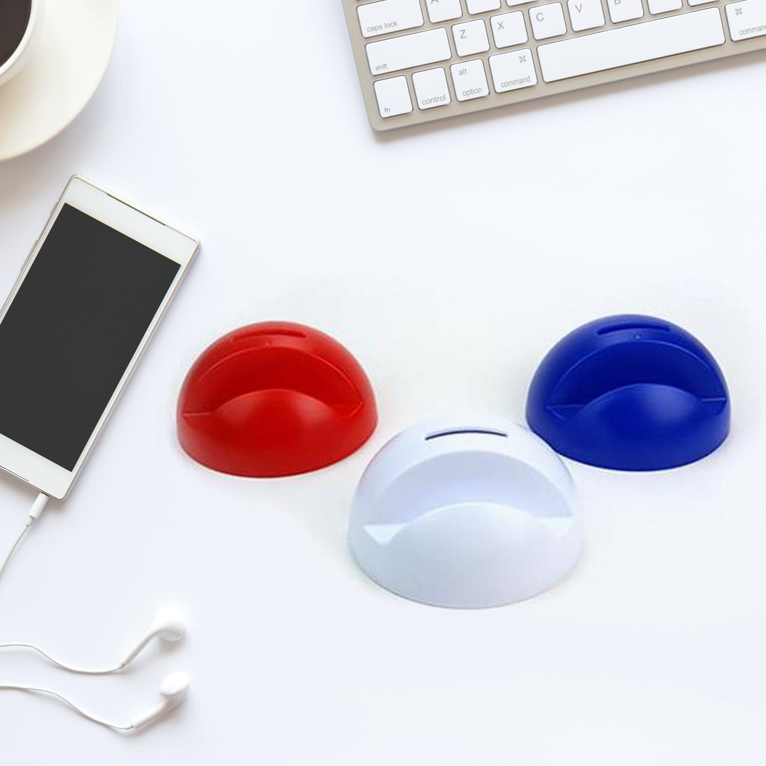2in1 ABS Plastic Phone Holder Phone Stand With Coin Bank (1 Pc) thumbnail 3