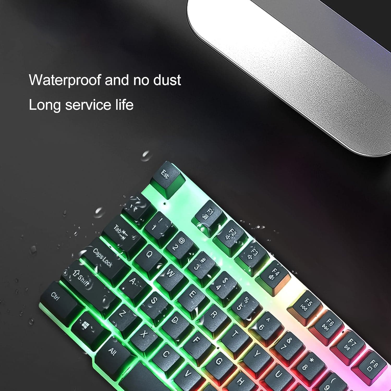 104 Key Colorful Lighting Keyboard Mouse Set (2 Pc Set) thumbnail 6