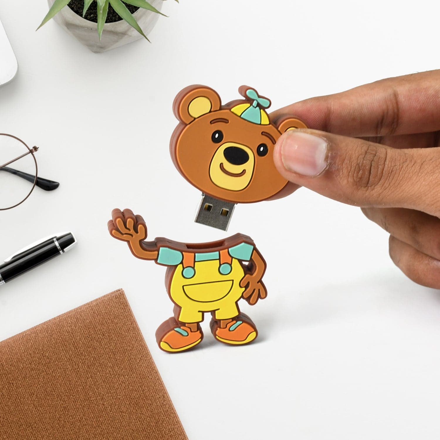 Portable Cartoon Shape Silicone USB Pen drive / Flash disk (15 GB With Baby Rhymes Song / 1 Pc) thumbnail 3