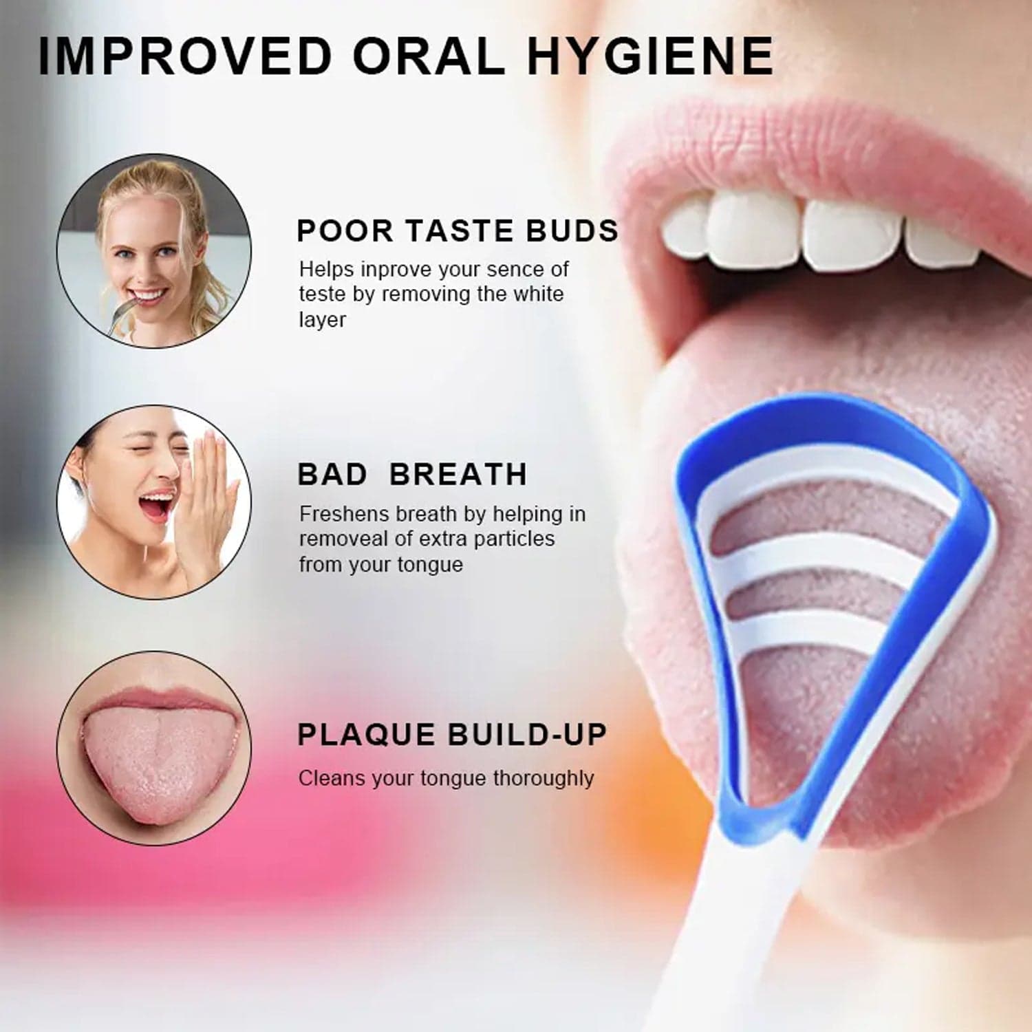 Tongue Cleaner and Scraper (1 Pc / Mix Color) thumbnail 4