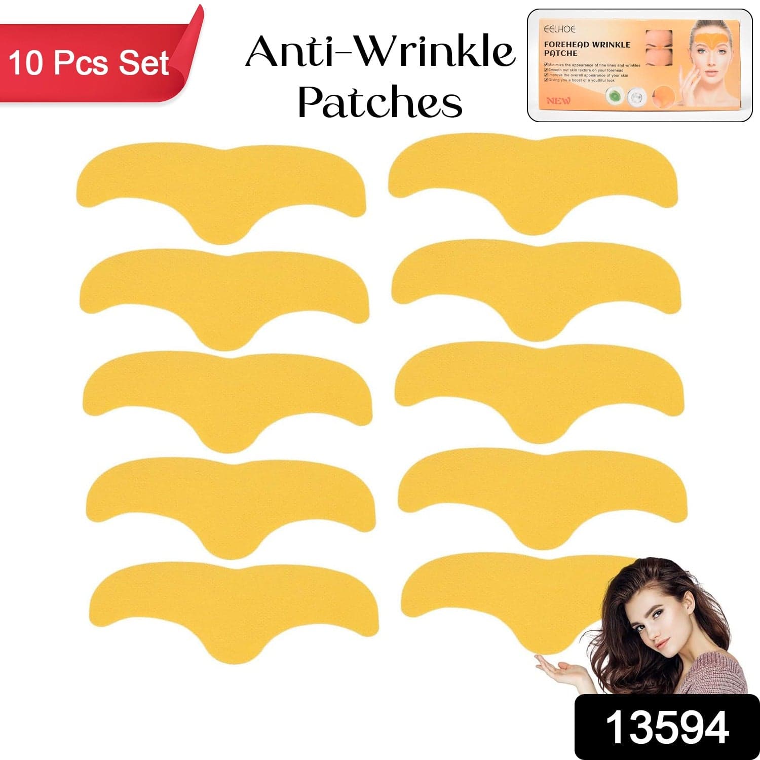 Forehead Wrinkle Patches, Face Wrinkle Patches (10 Pcs Set) thumbnail 2
