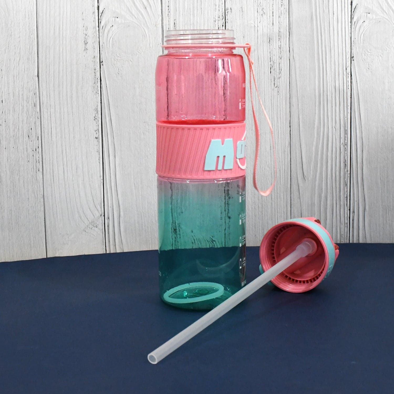 Plastic Water Bottle With Strap and Straw (1000 ML) thumbnail 3