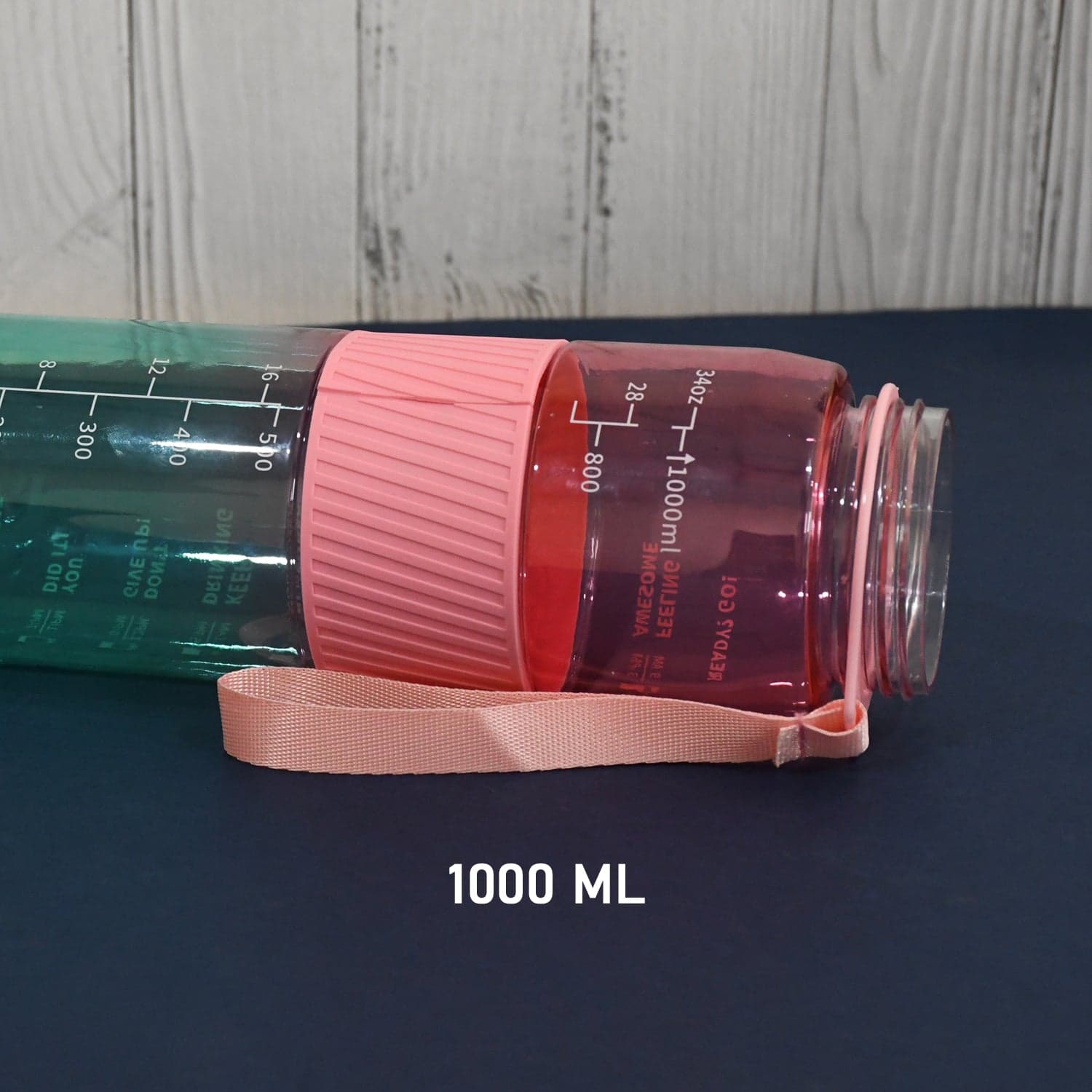 Plastic Water Bottle With Strap and Straw (1000 ML) thumbnail 6