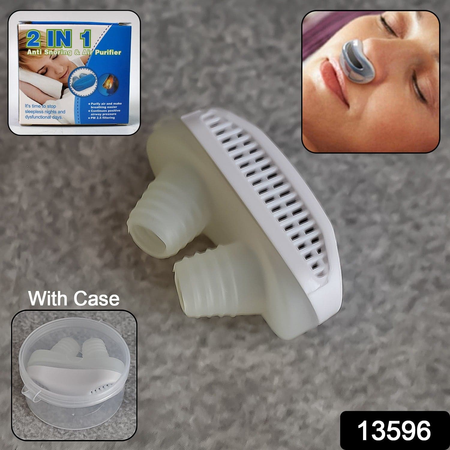 2 in 1 Anti Snoring and Air Purifier Nose Clip Anti Snoring Device (1 Pc / With Plastic Case) thumbnail 2