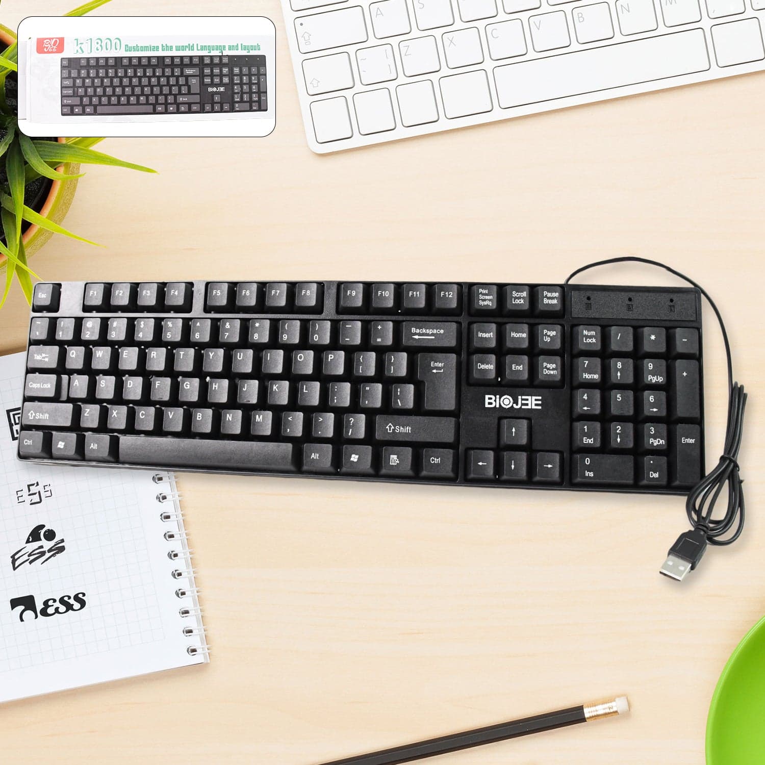 Wired USB Keyboard 104 Keys (1 Pc) thumbnail 1