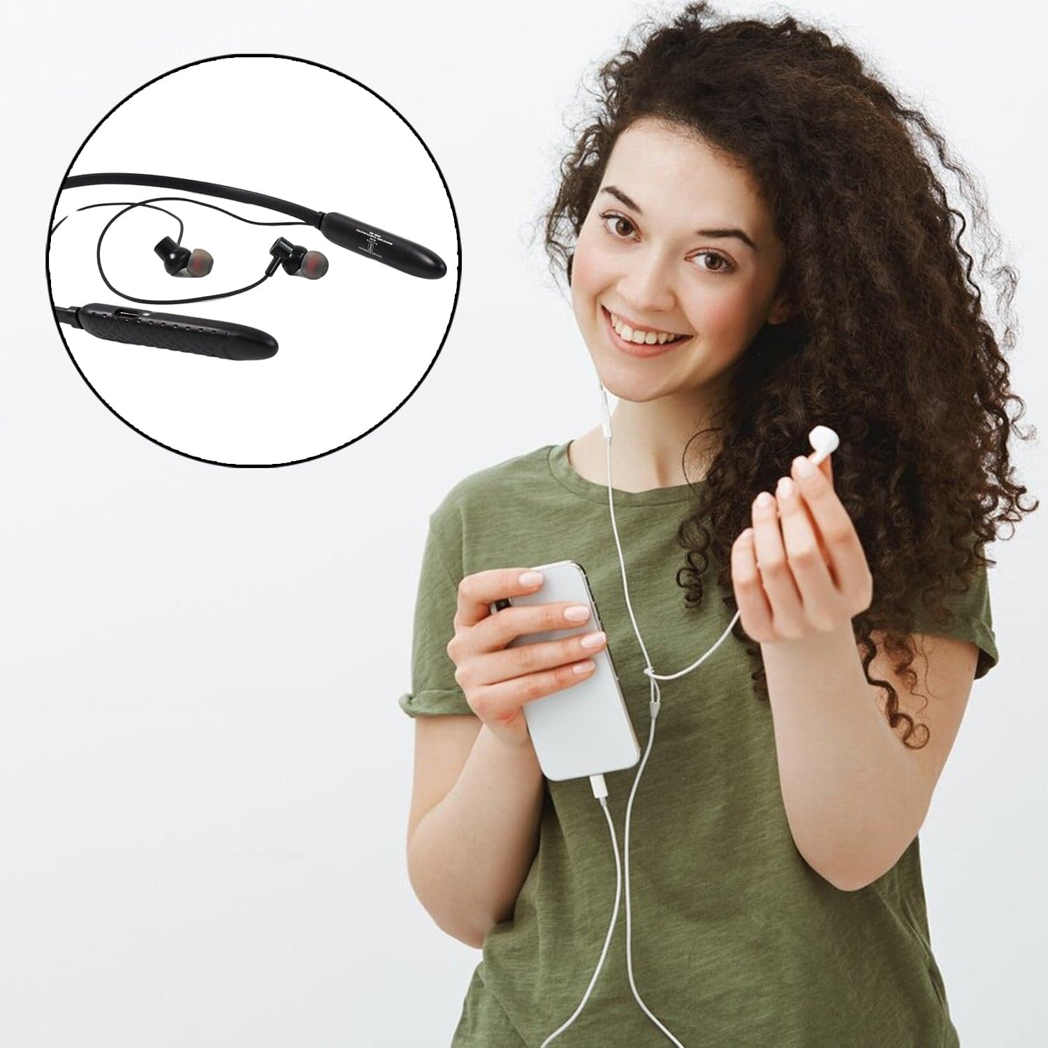 Bluetooth Wireless Neckband Earphones, 40H Playtime, IPX Water-Resistant, High Bass thumbnail 4