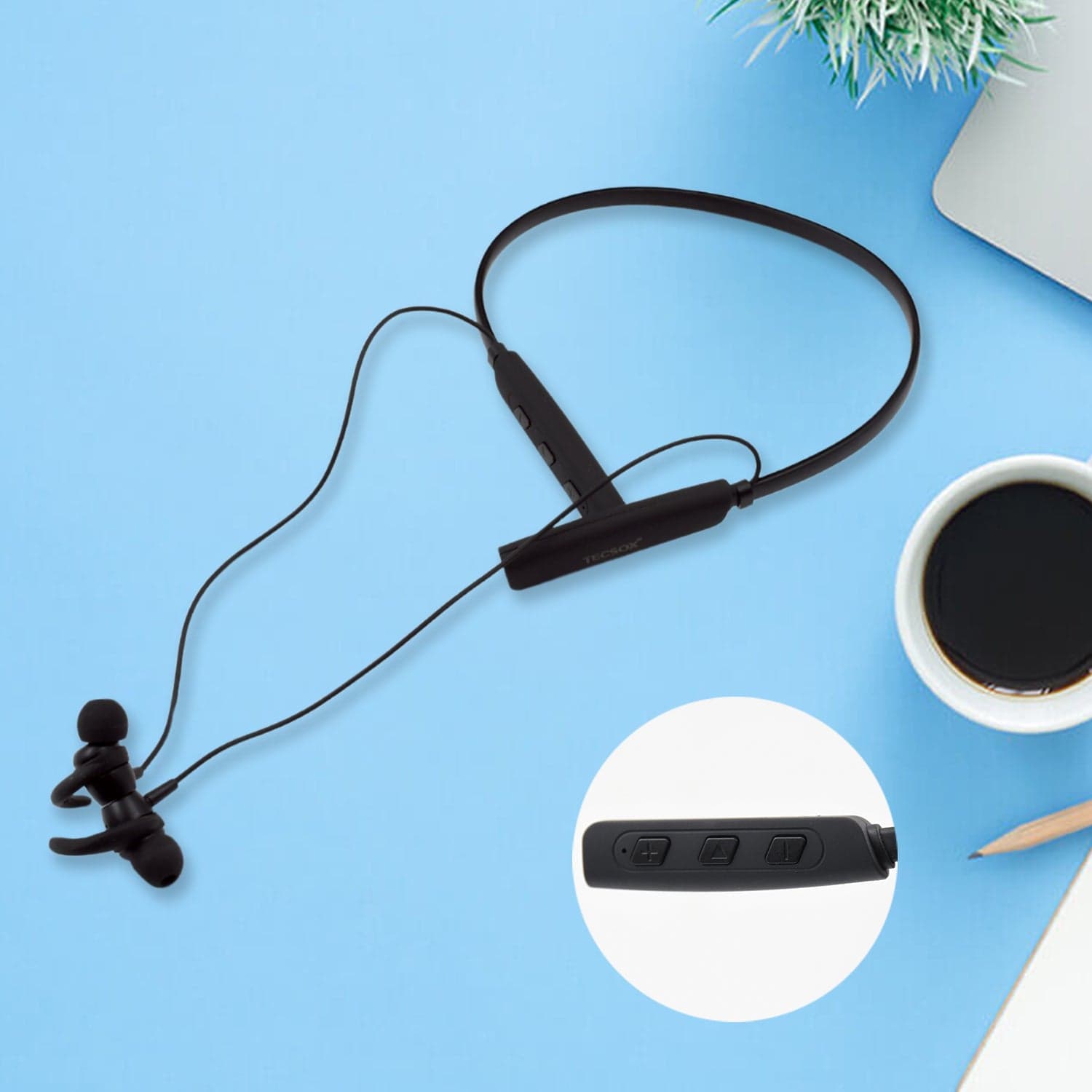Wireless Bluetooth Earphone with Mic and Call Function With Micro USB (1 Pc) thumbnail 3