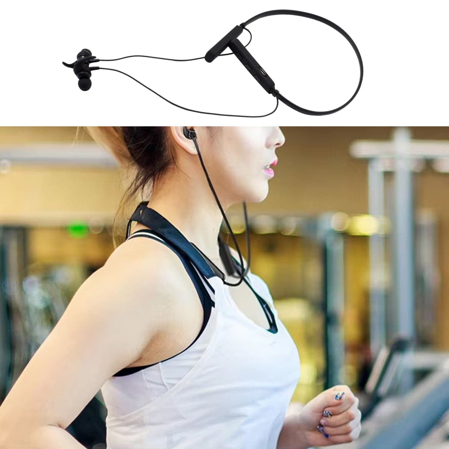 Wireless Bluetooth Earphone with Mic and Call Function With Micro USB (1 Pc) thumbnail 6