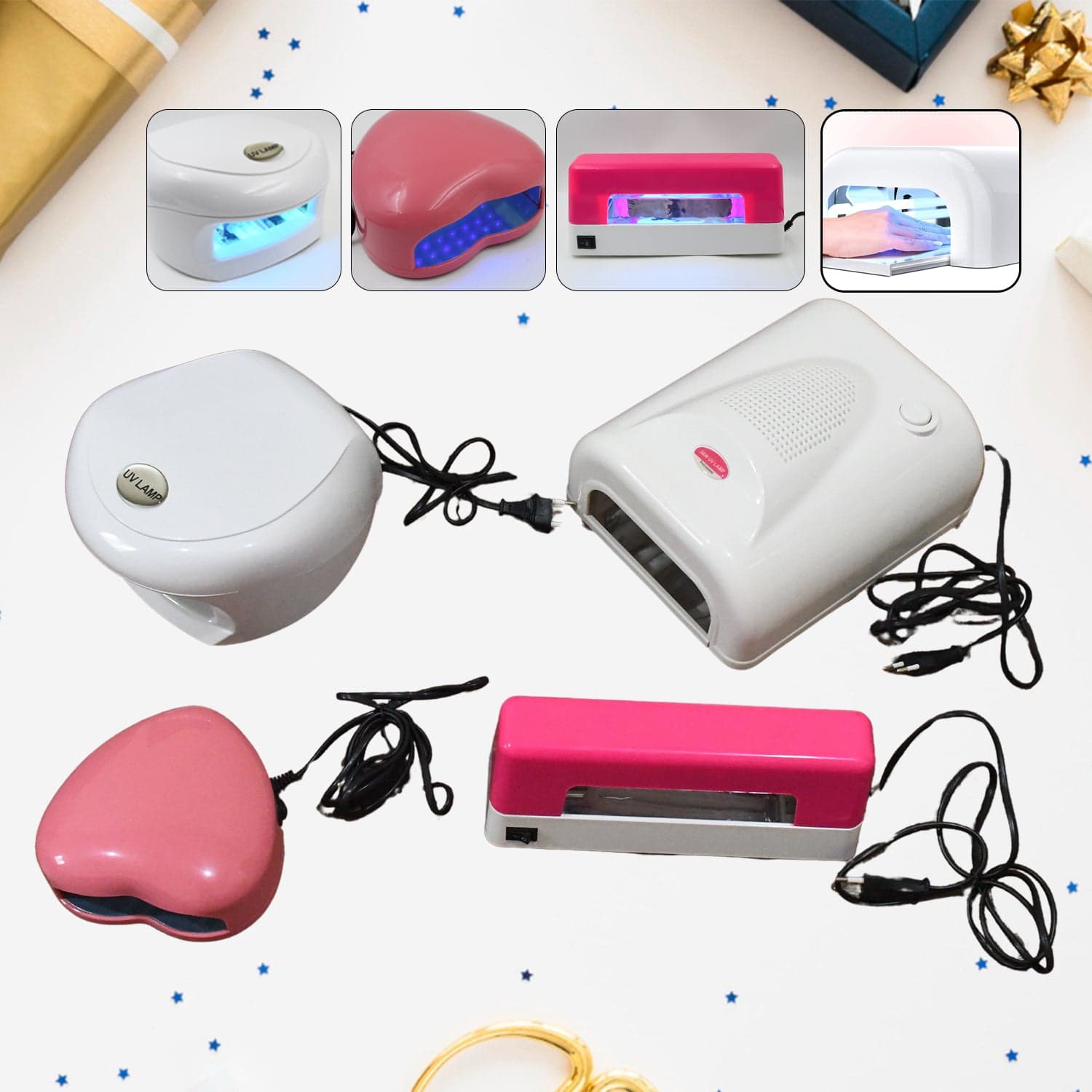 LED UV Lamp Nail Dryer Gel Nail Lamp Nail Polish Curing Lamp (1 Pc / Mix Design) thumbnail 1